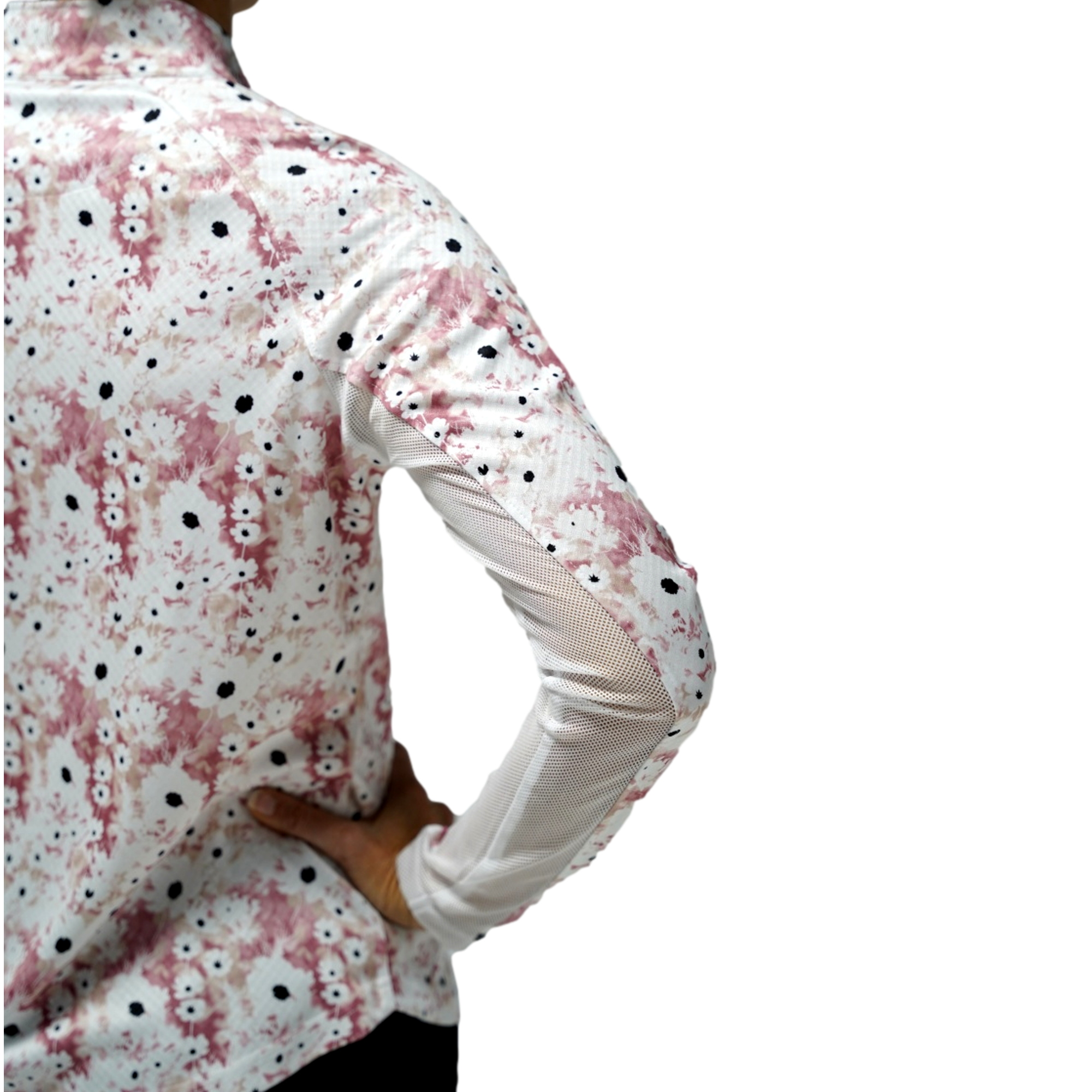 Deset Floral Pattern Women's Golf Quarter Zip