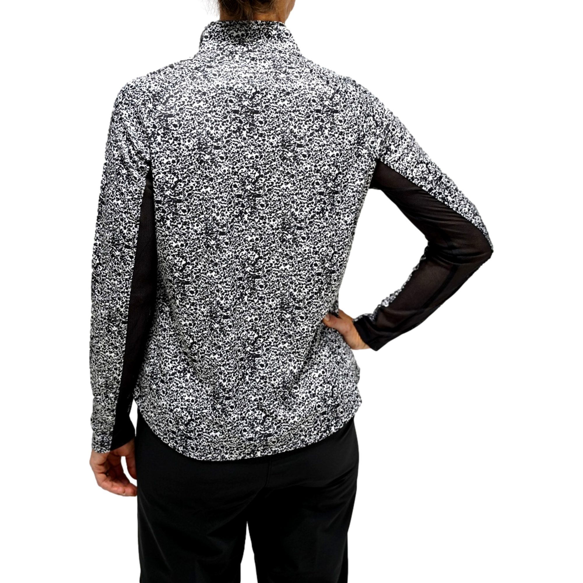 Granite Print Pattern Women's Golf Quarter Zip
