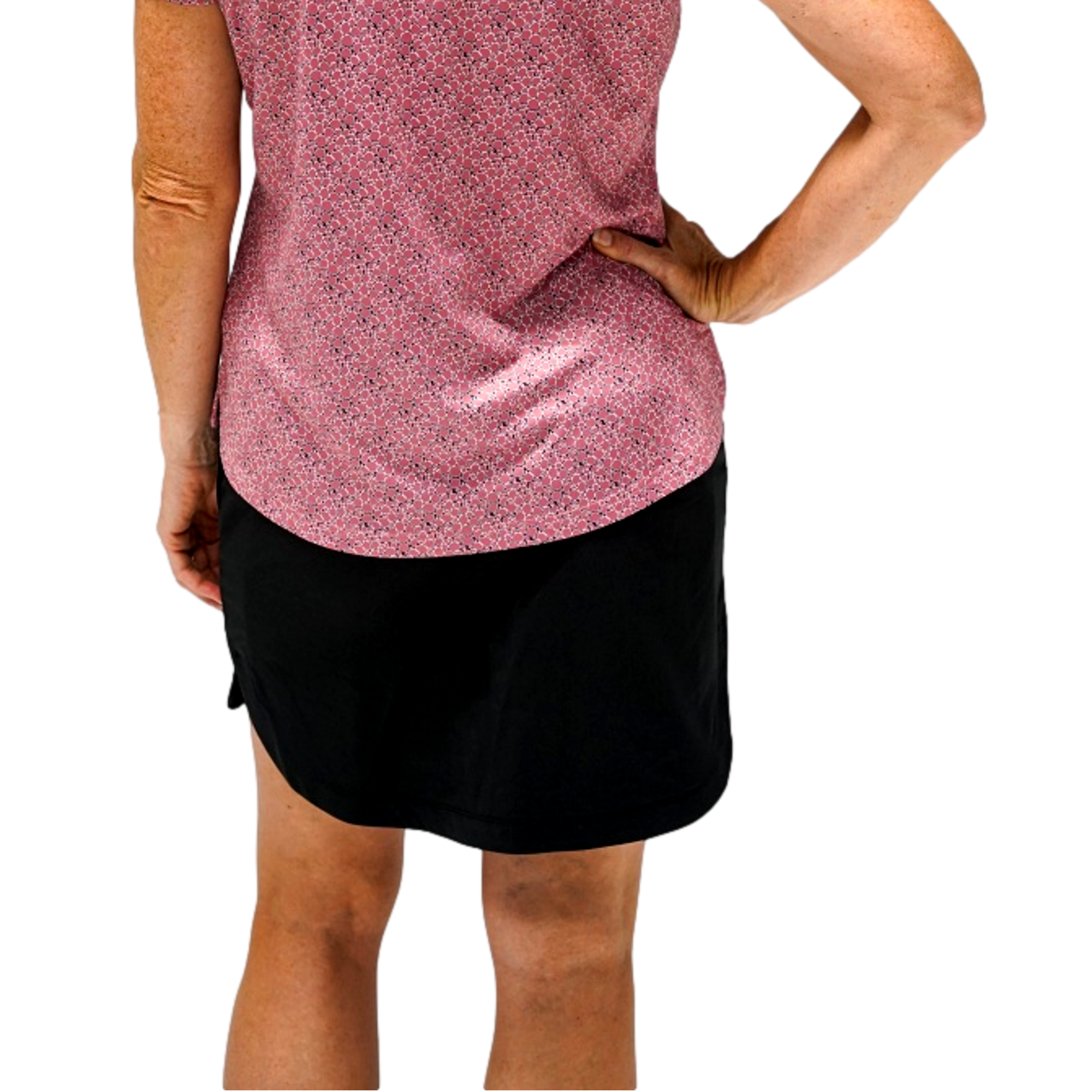 Elastic Waist Solid 16.5" Skort