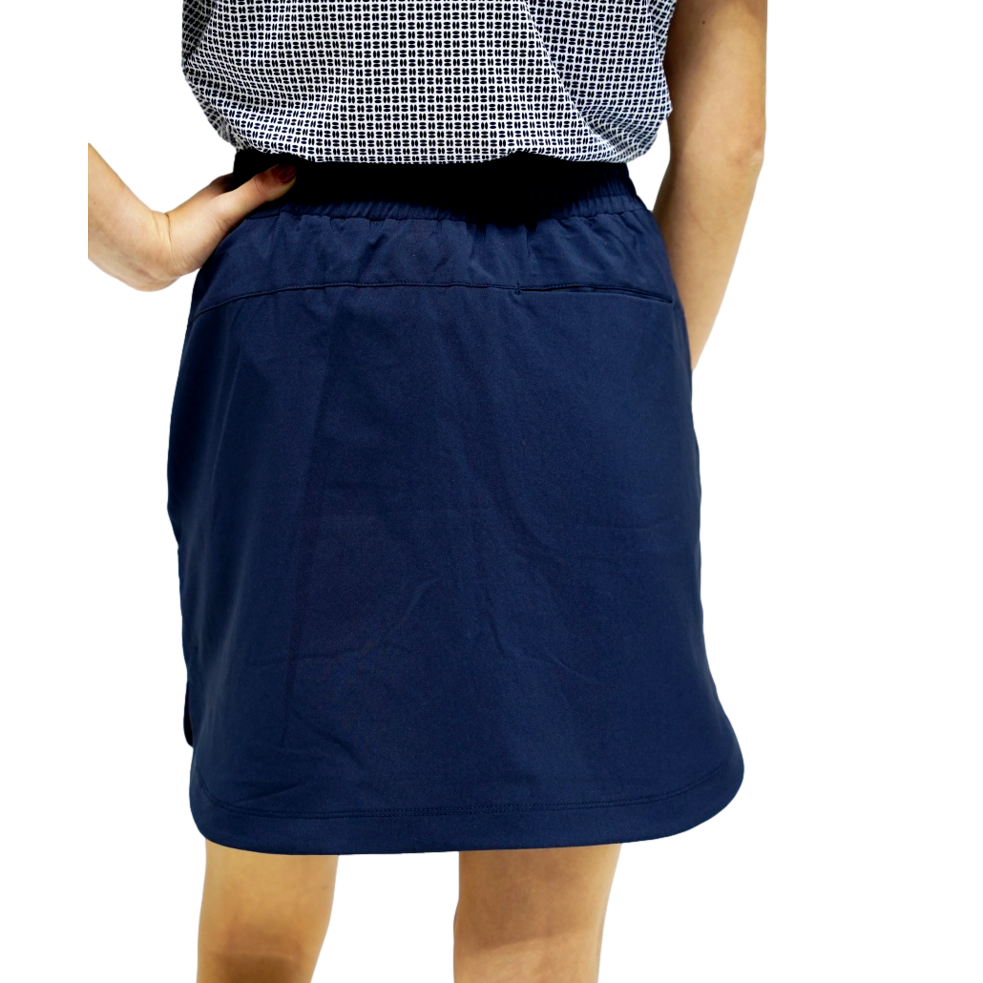 Lightweight Pull-On Woven 16.5" Skort