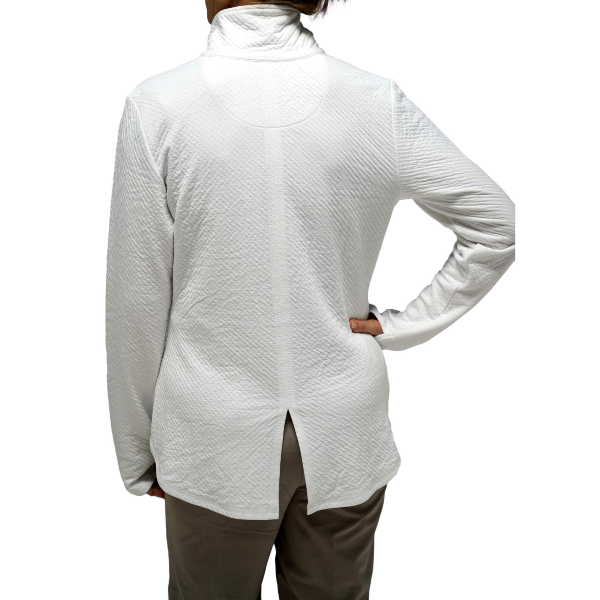Women's Lightweight Textured Knit Quarter Zip