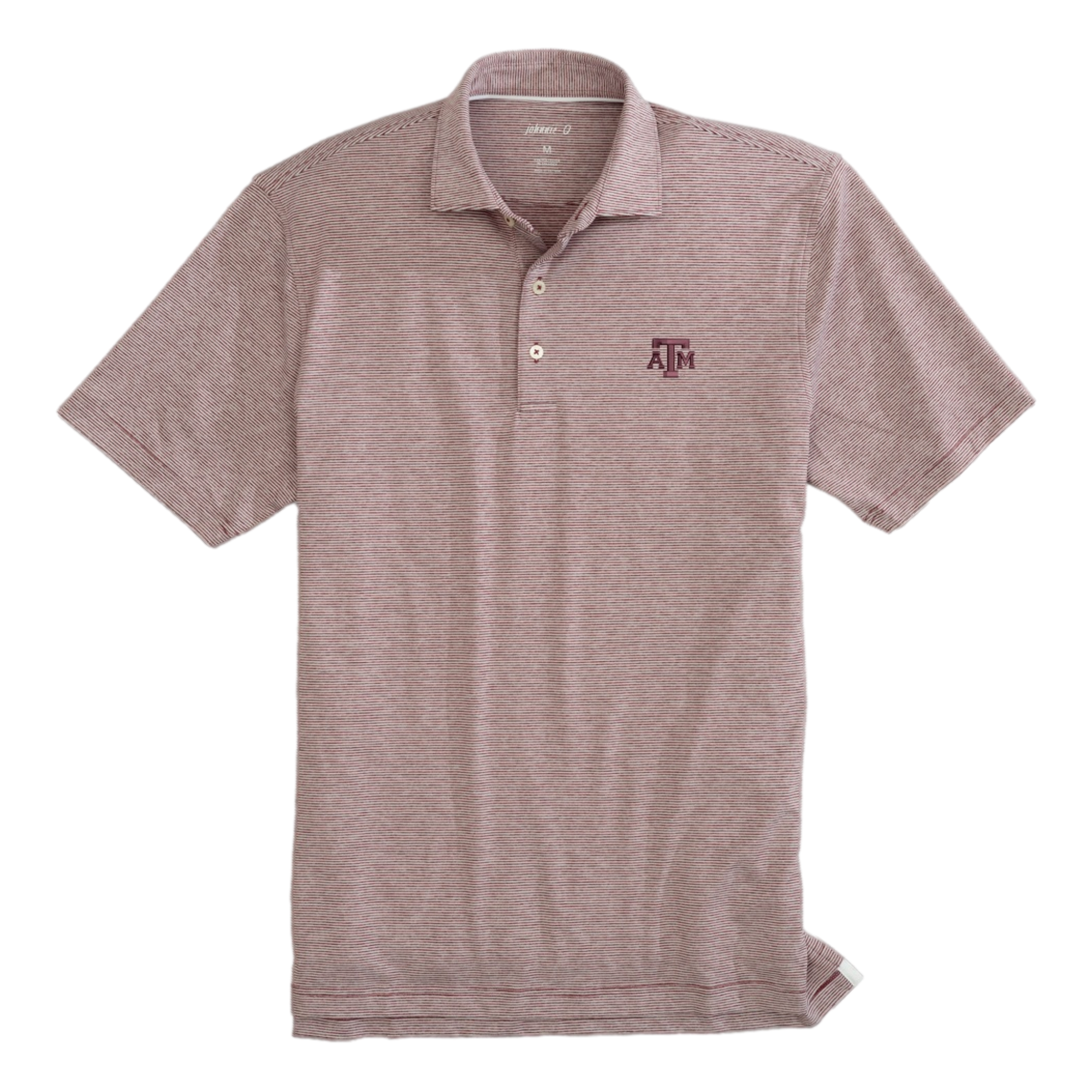 Texas A&M Aggies Lyndon Striped Men's Short Sleeve Golf Polo Shirt