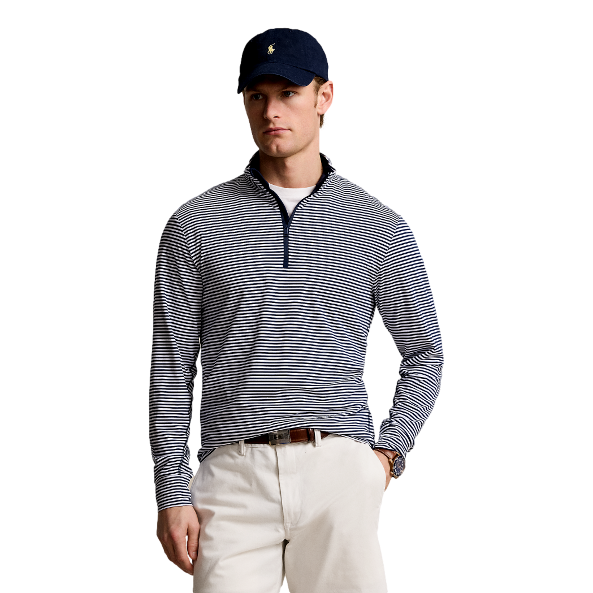RLX Ralph Lauren Striped Jersey Quarter-Zip Pullover | PGA