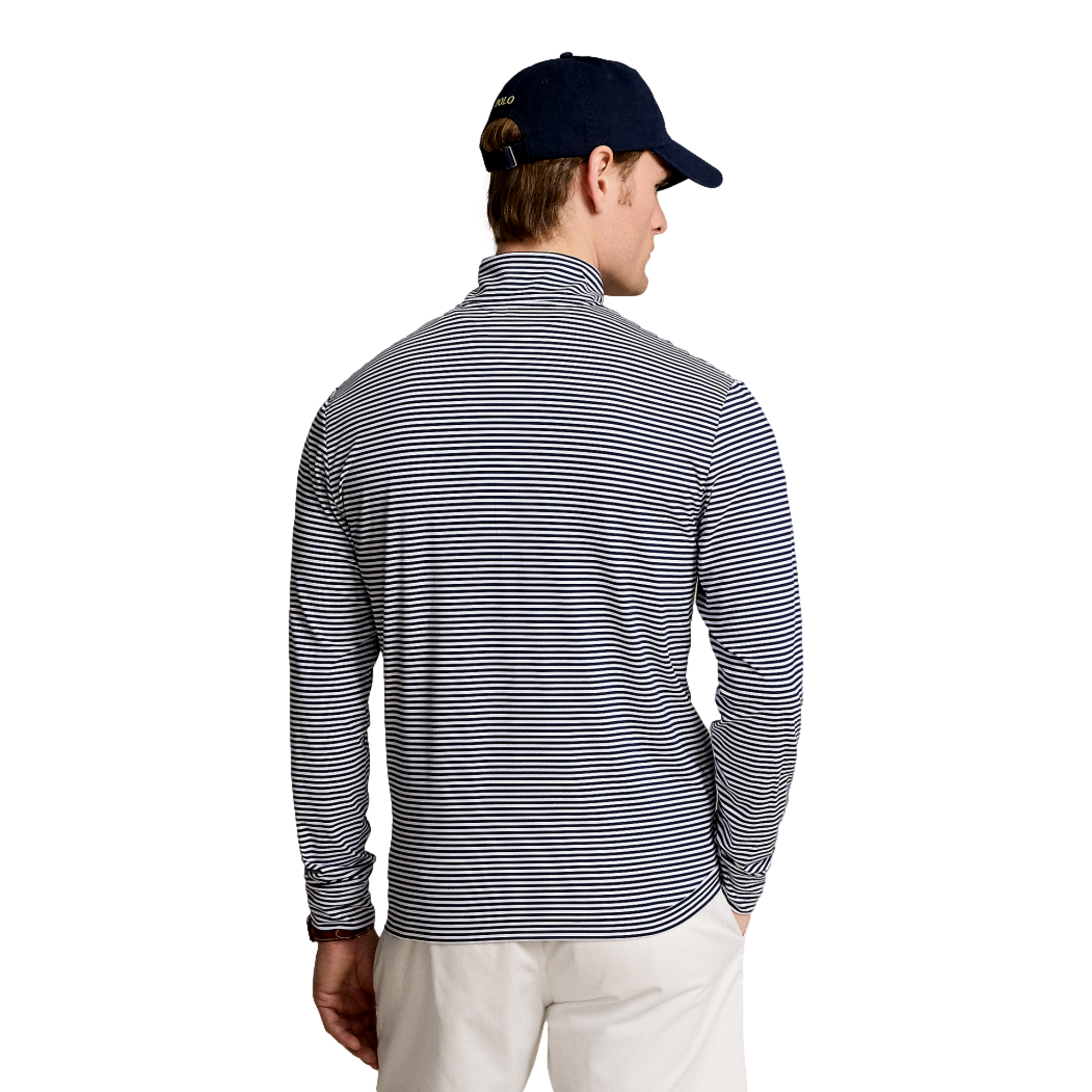 Striped Jersey Men's Golf Quarter Zip