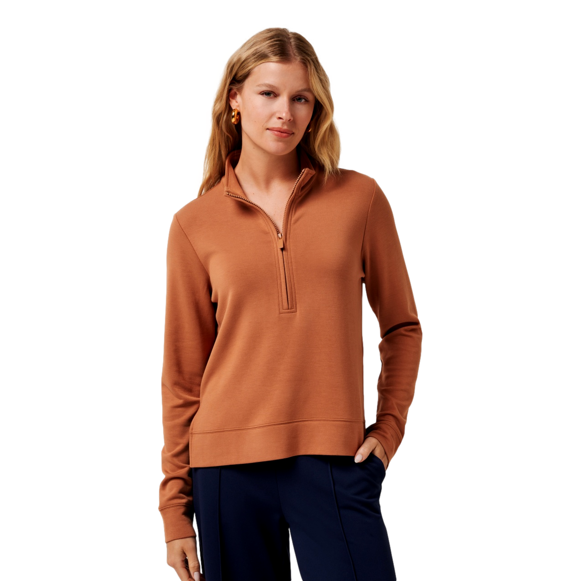 Women's Solid Quarter Zip