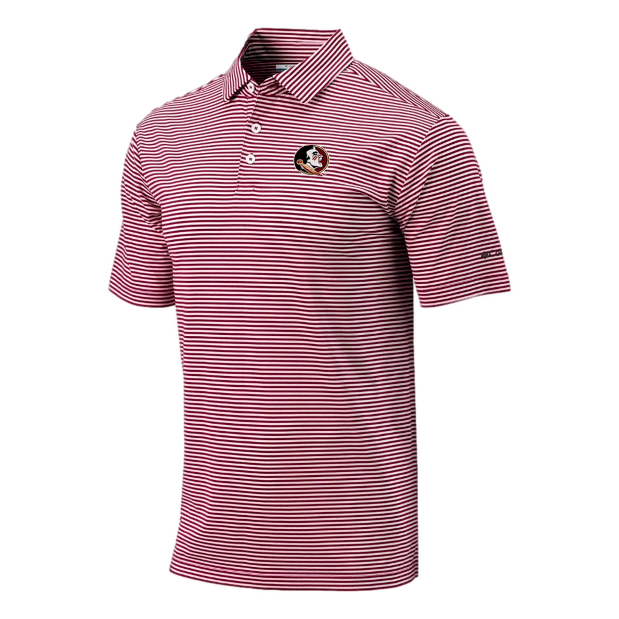 FSU Club Invite Stripe Men's Short Sleeve Golf Polo Shirt