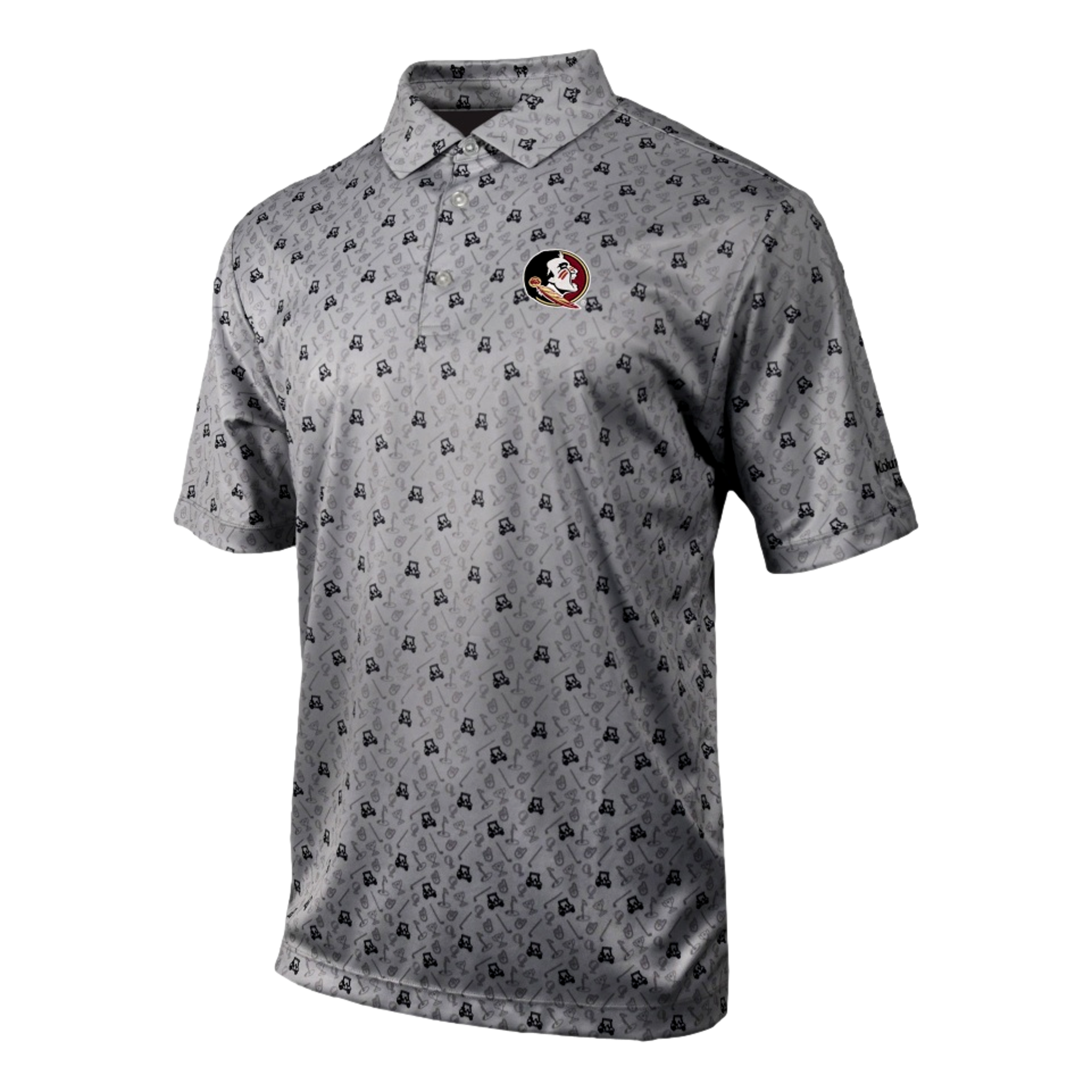 FSU Prodigy Print Men's Short Sleeve Golf Polo Shirt