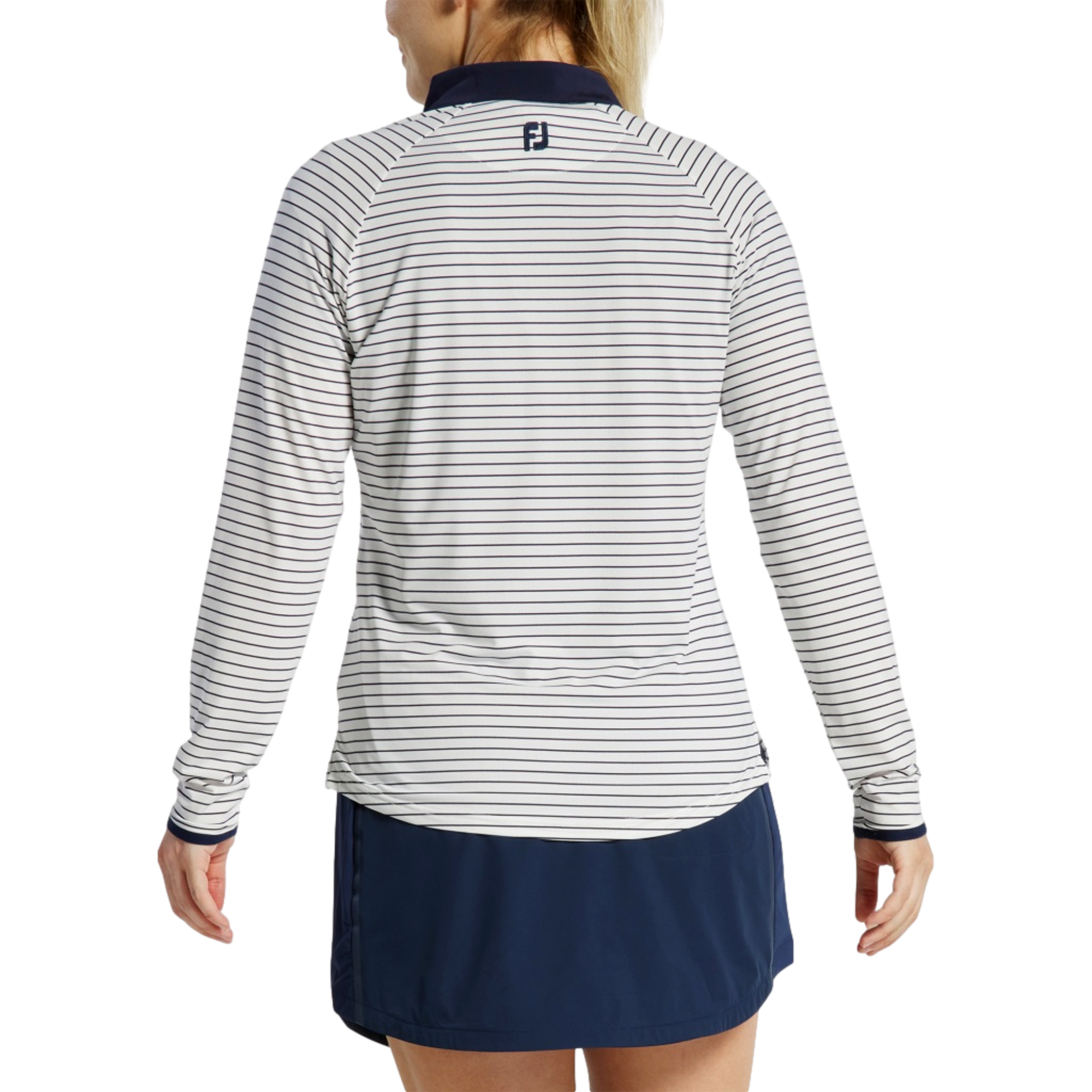 Striped Sun Protection Quarter-Zip Pullover