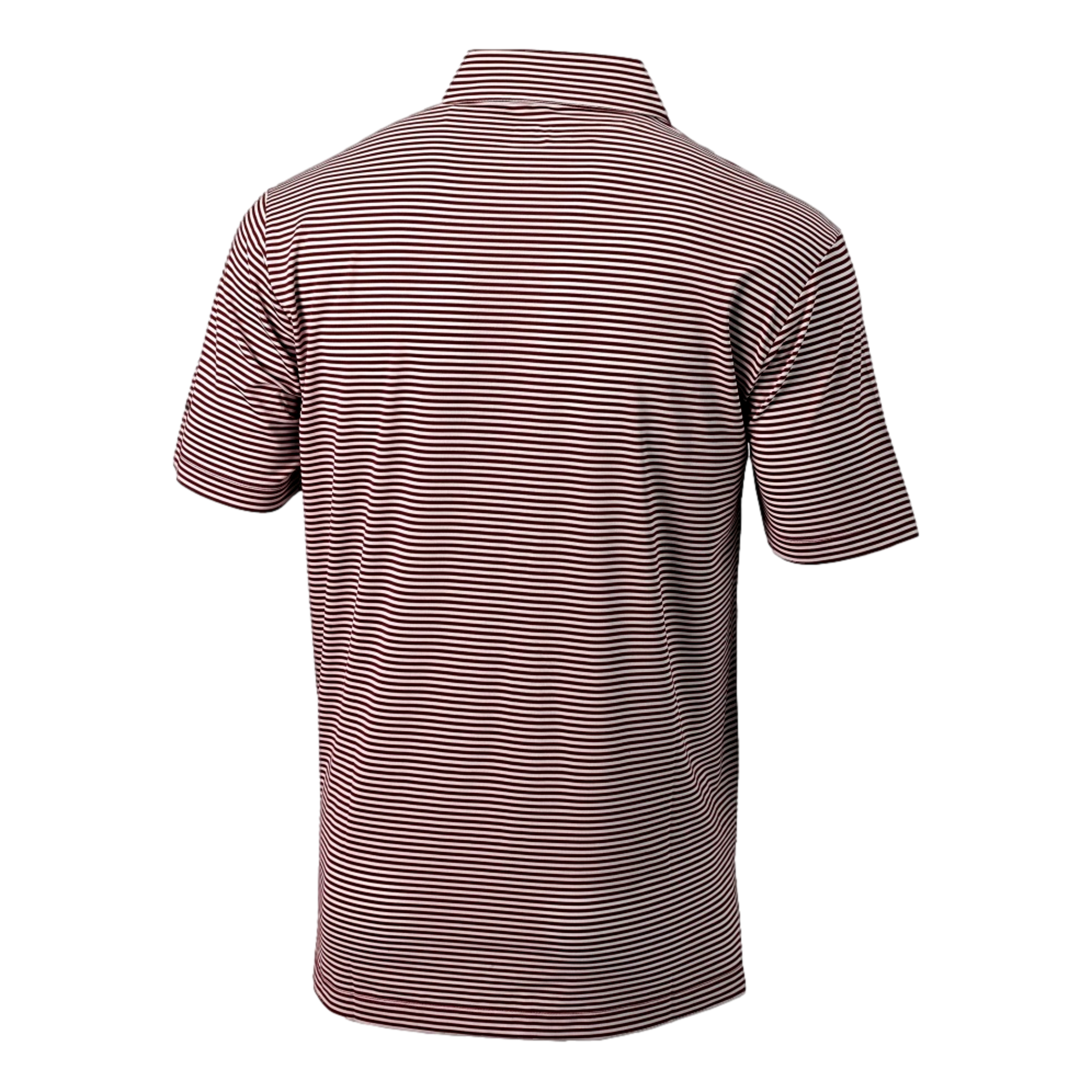 Texas A&M Club Invite Stripe Men's Short Sleeve Golf Polo Shirt