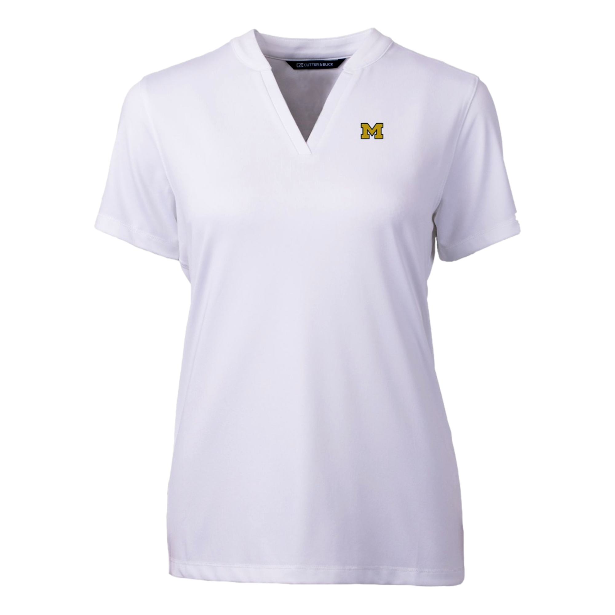 Women's Michigan Wolverines Blade Short Sleeve Polo Shirt