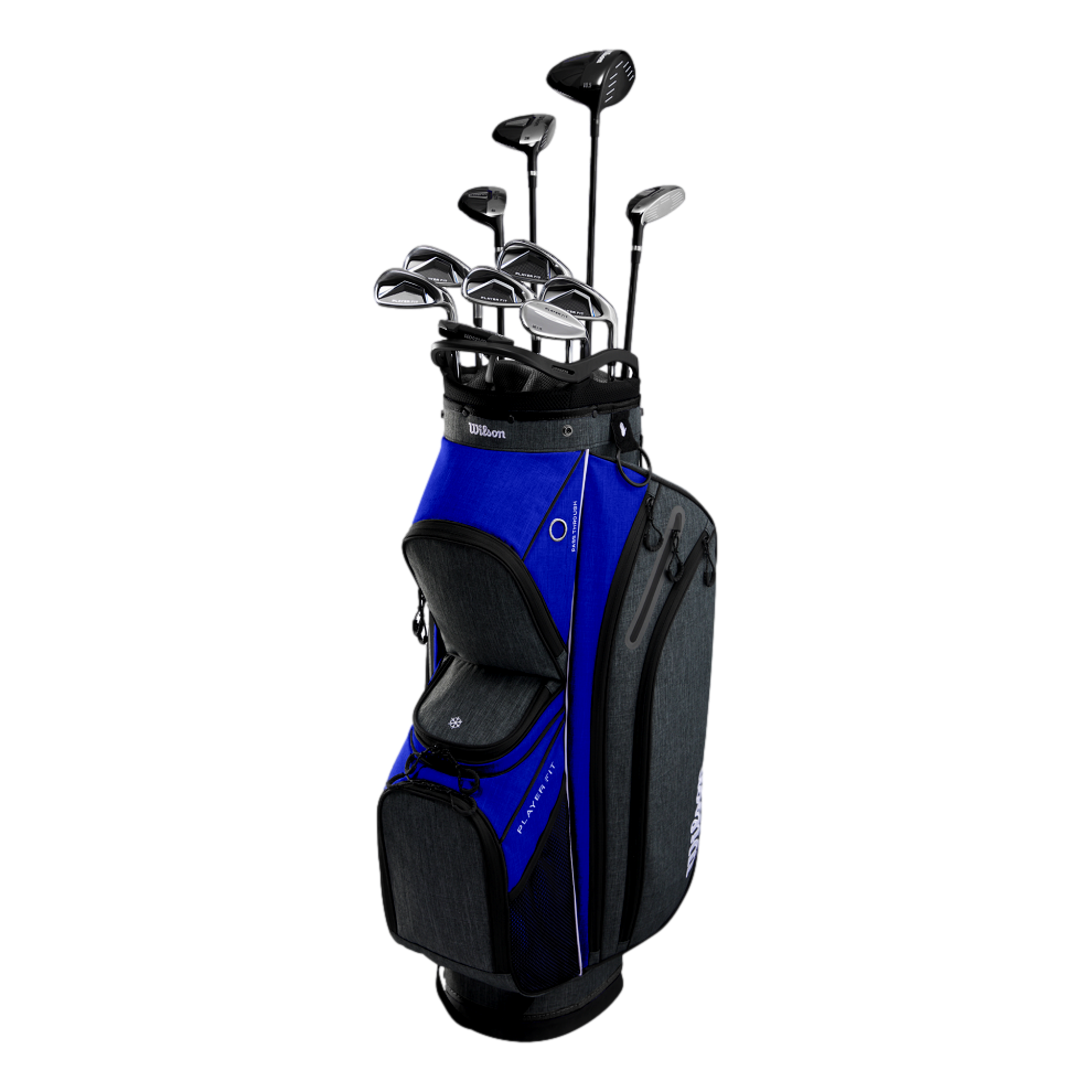 PlayerFit Men's Cart Bag Complete Set w/ Steel Shafts