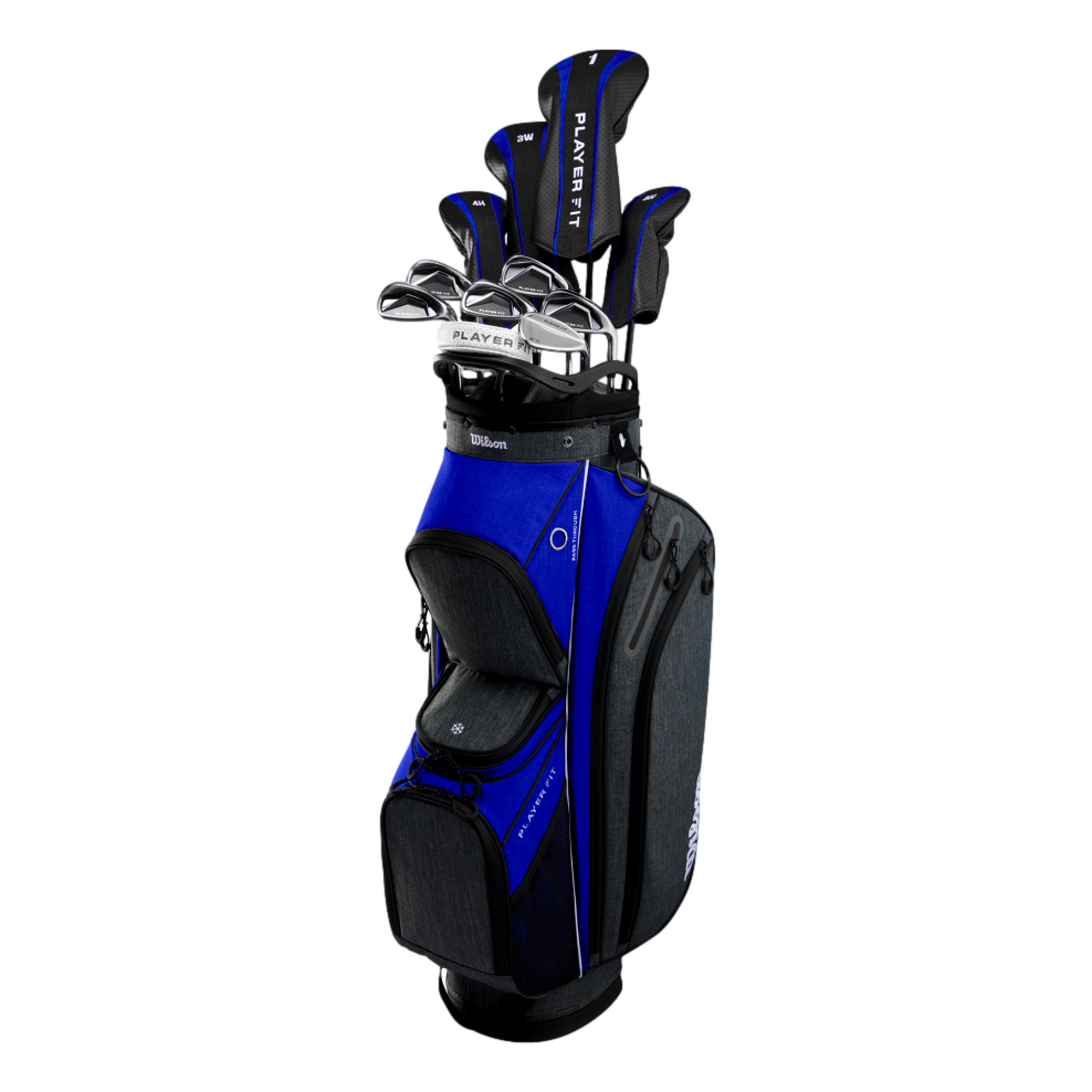 PlayerFit Men's Cart Bag Complete Set w/ Graphite Shafts