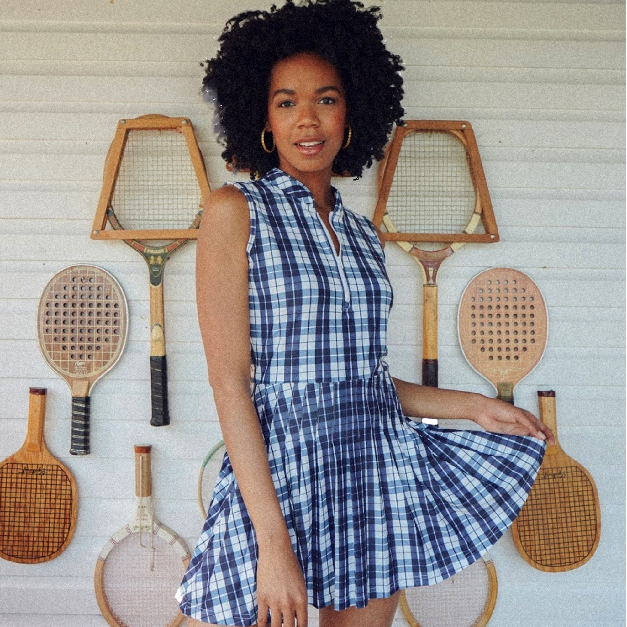 Mackenzie Mariners Plaid Women's Sleeveless Golf Dress