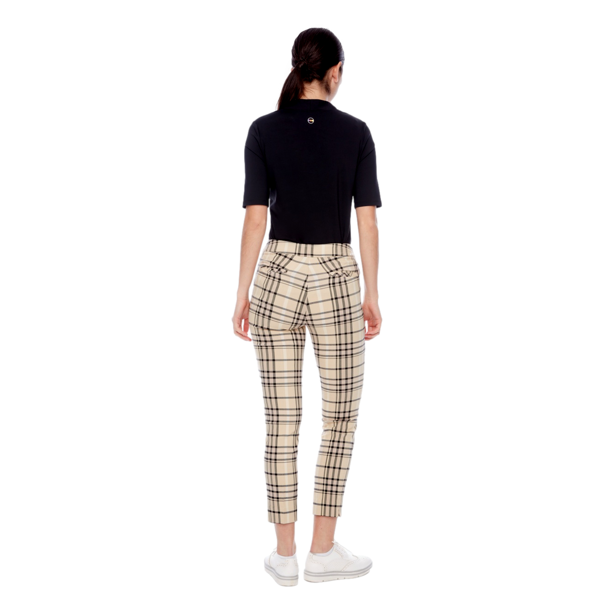 Plaid Printed Techno 28" Women's Golf Pants