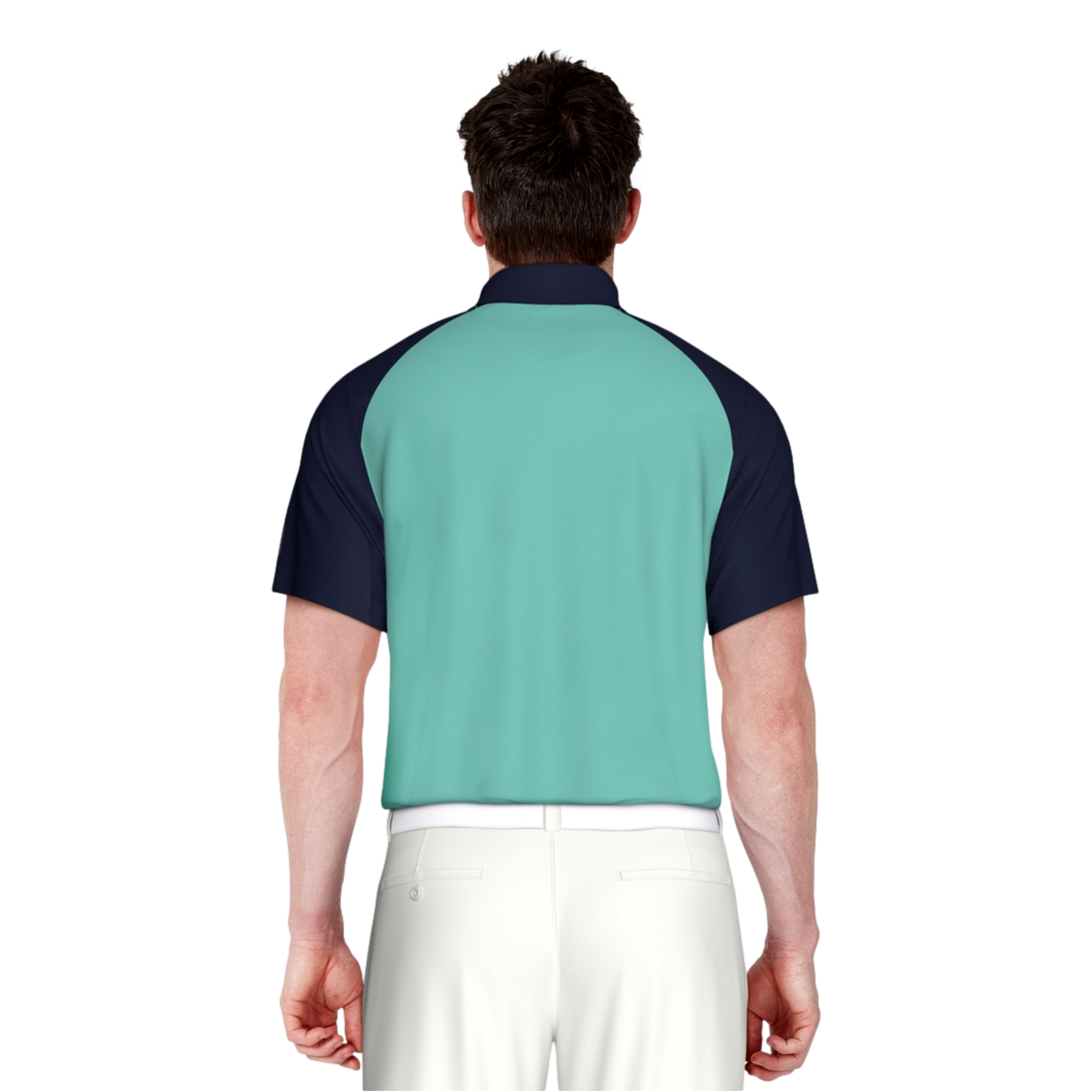 Textured Color Block Men's Short Sleeve Golf Polo Shirt