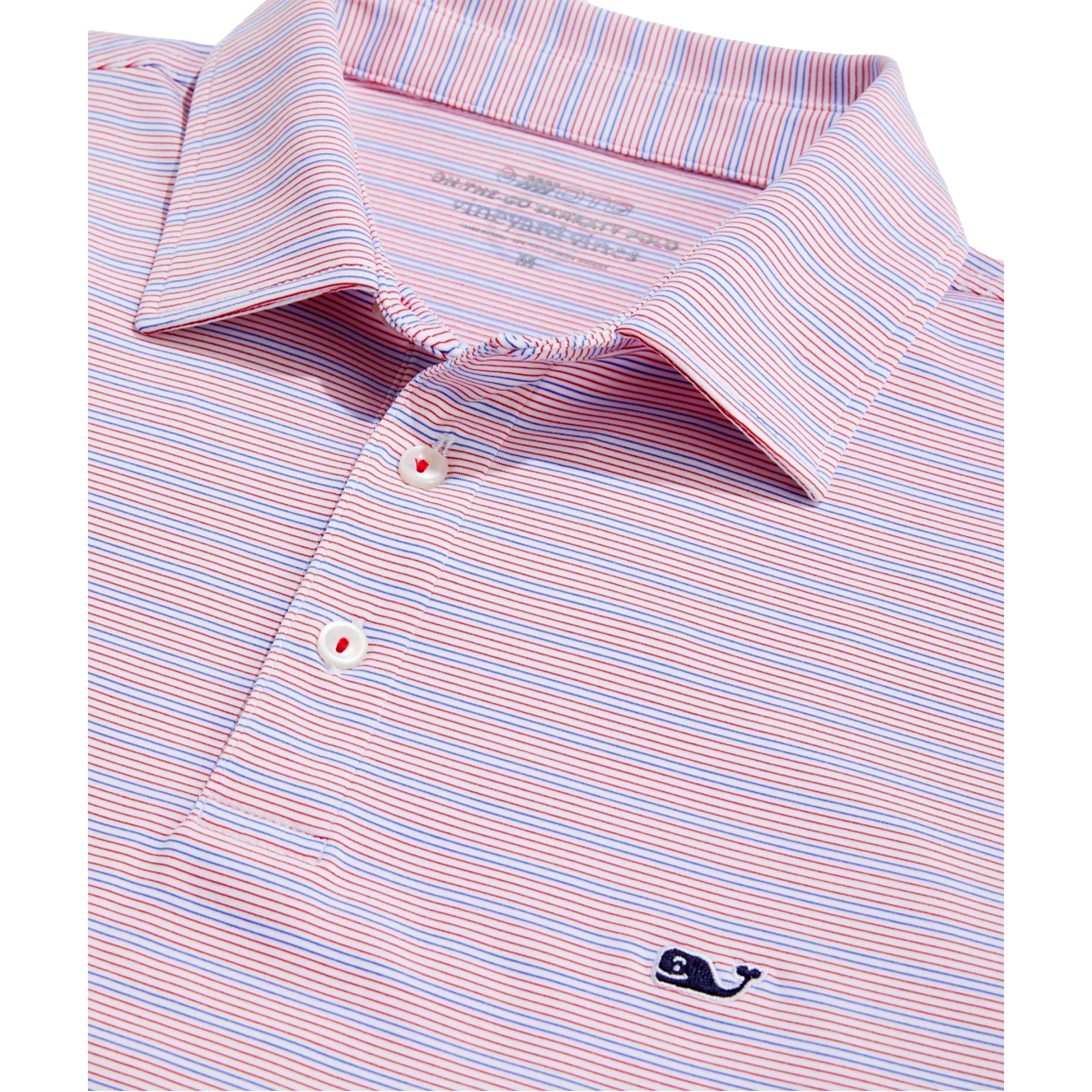 Tri-Color St. Jean Stripe Sankaty Performance Men's Short Sleeve Golf Polo Shirt