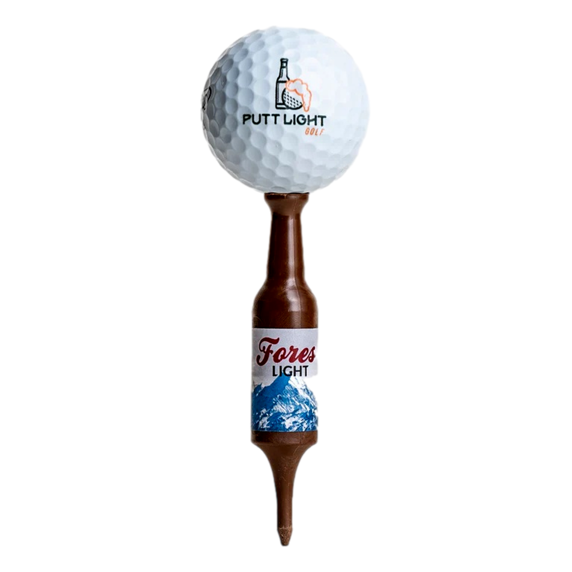 Fores Light Beer Bottle Golf Tees 2-1/4" 6-Pack