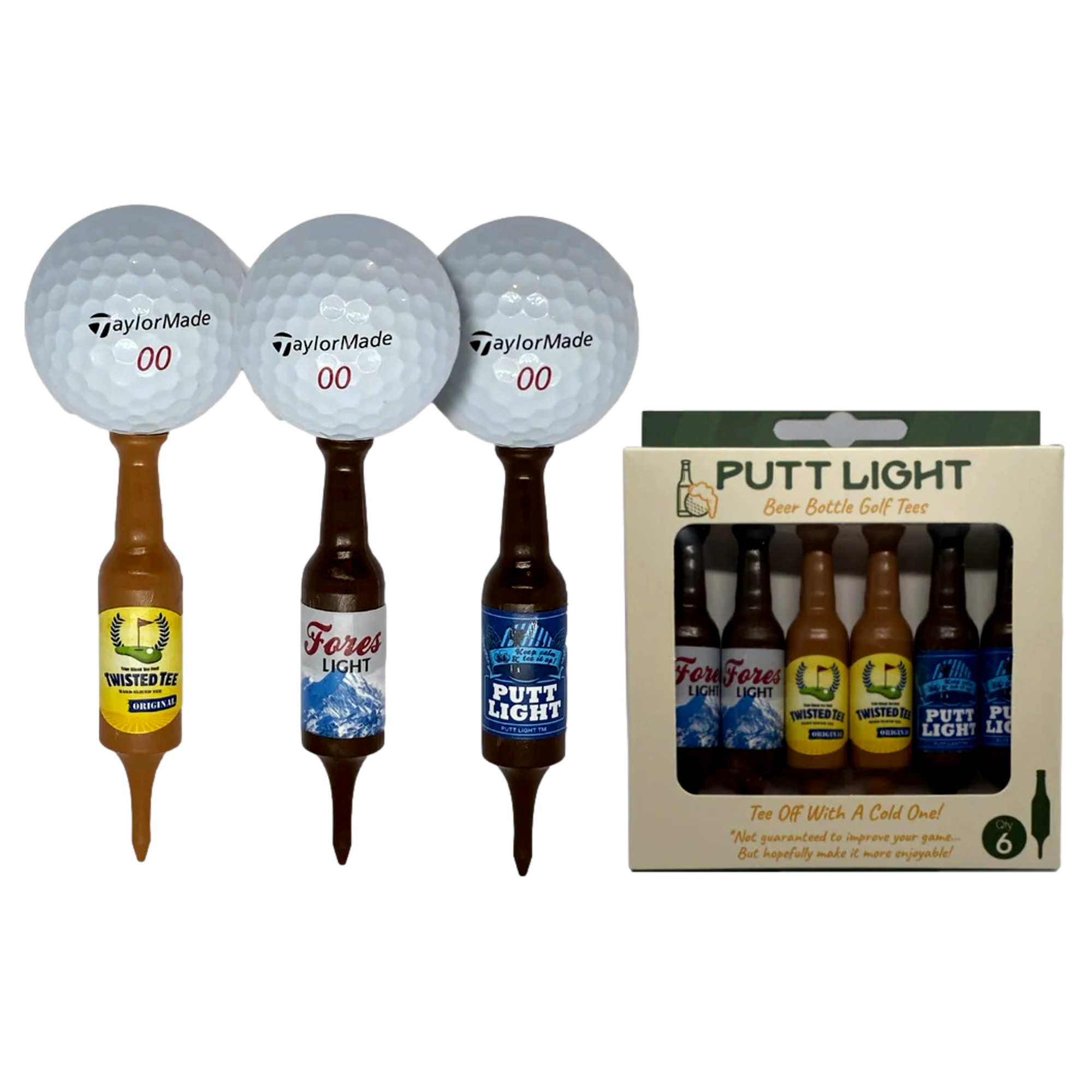 Beer Bottle Variety Pack #1 2-1/4" Golf Tee 6-Pack