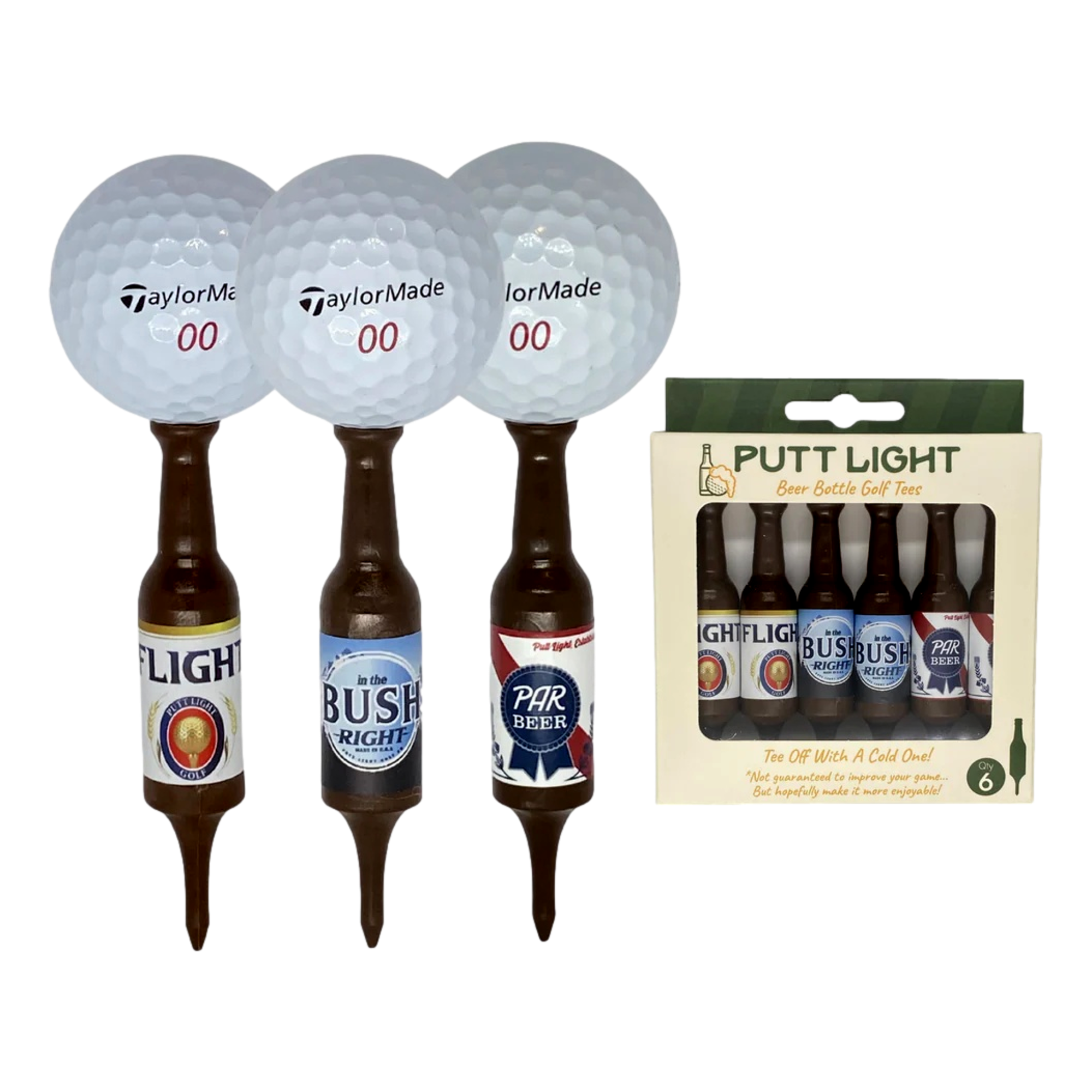 Beer Bottle Variety Pack #2 2-1/4" Golf Tee 6-Pack