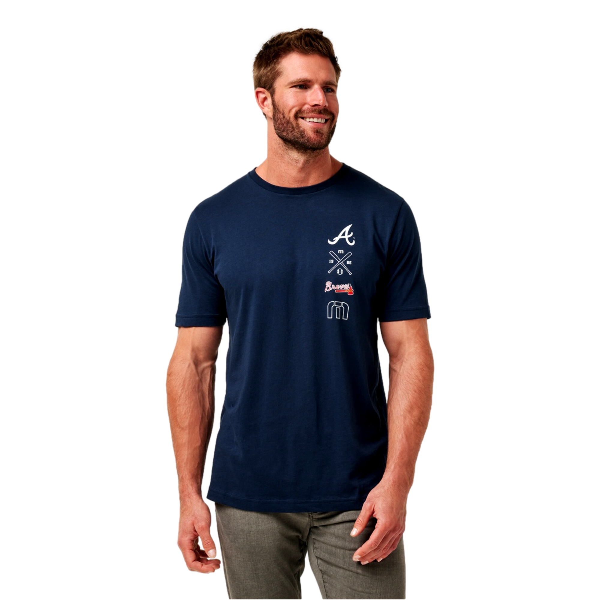Sunset Slam Men's Golf T-Shirt Atlanta Braves