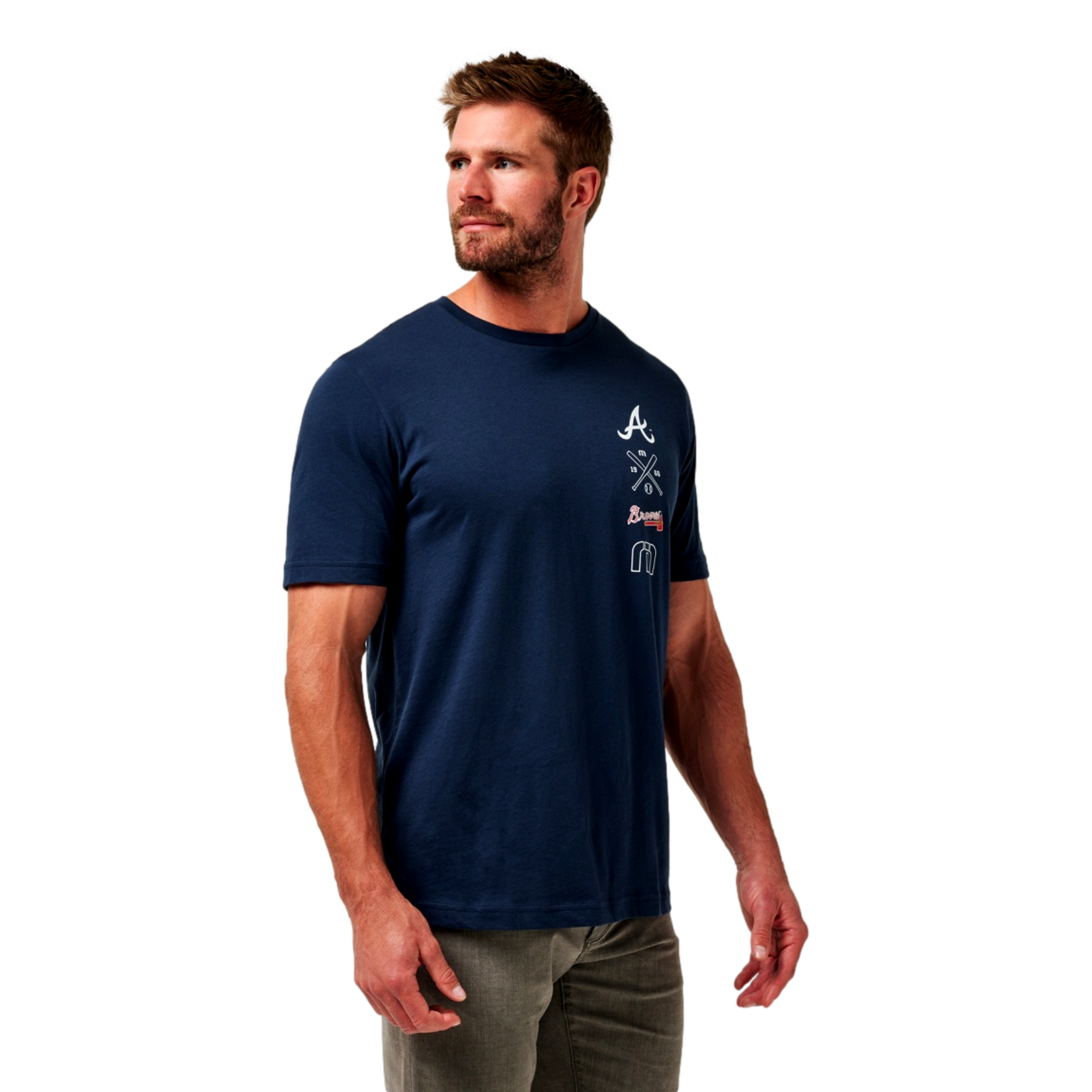 Sunset Slam Men's Golf T-Shirt Atlanta Braves