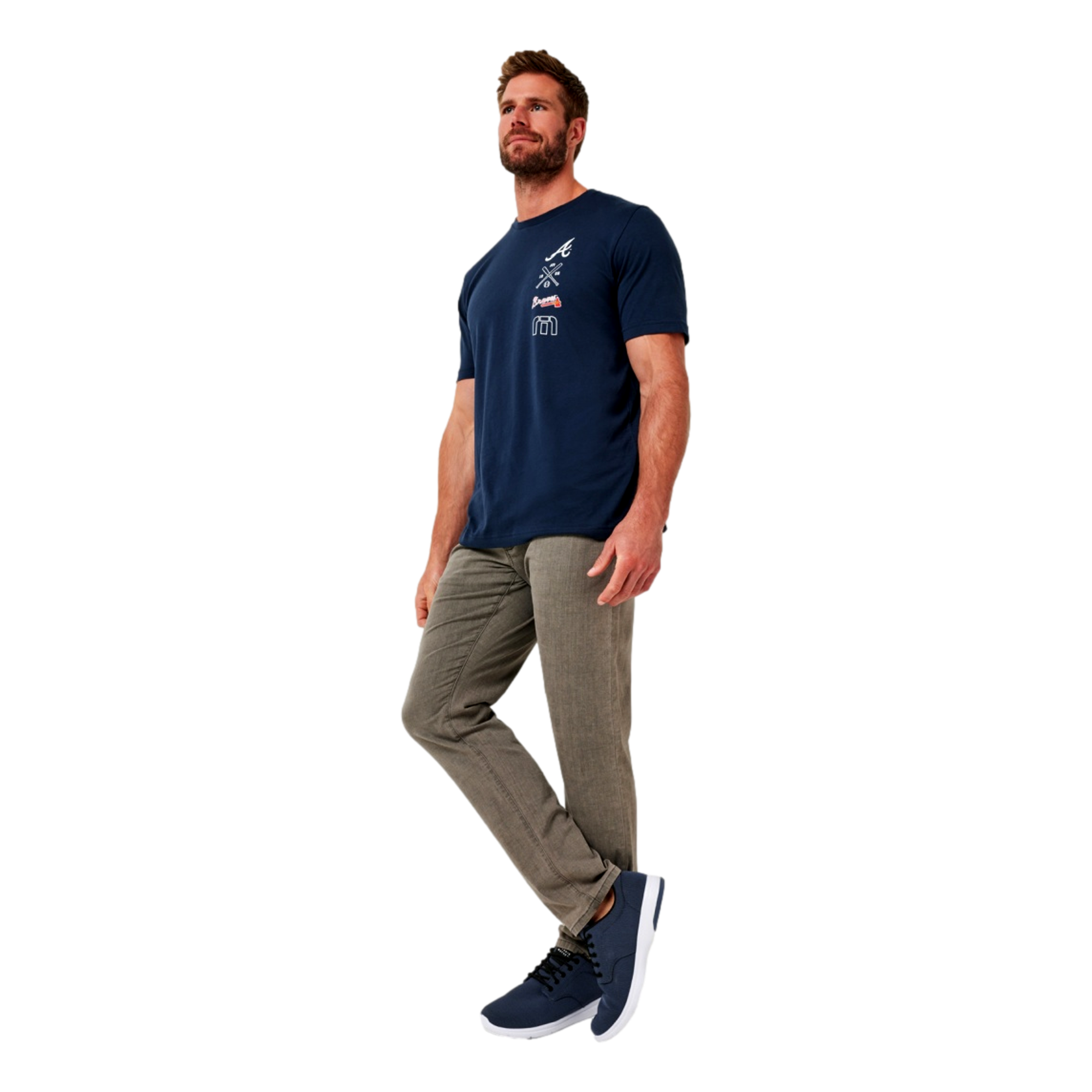Sunset Slam Men's Golf T-Shirt Atlanta Braves