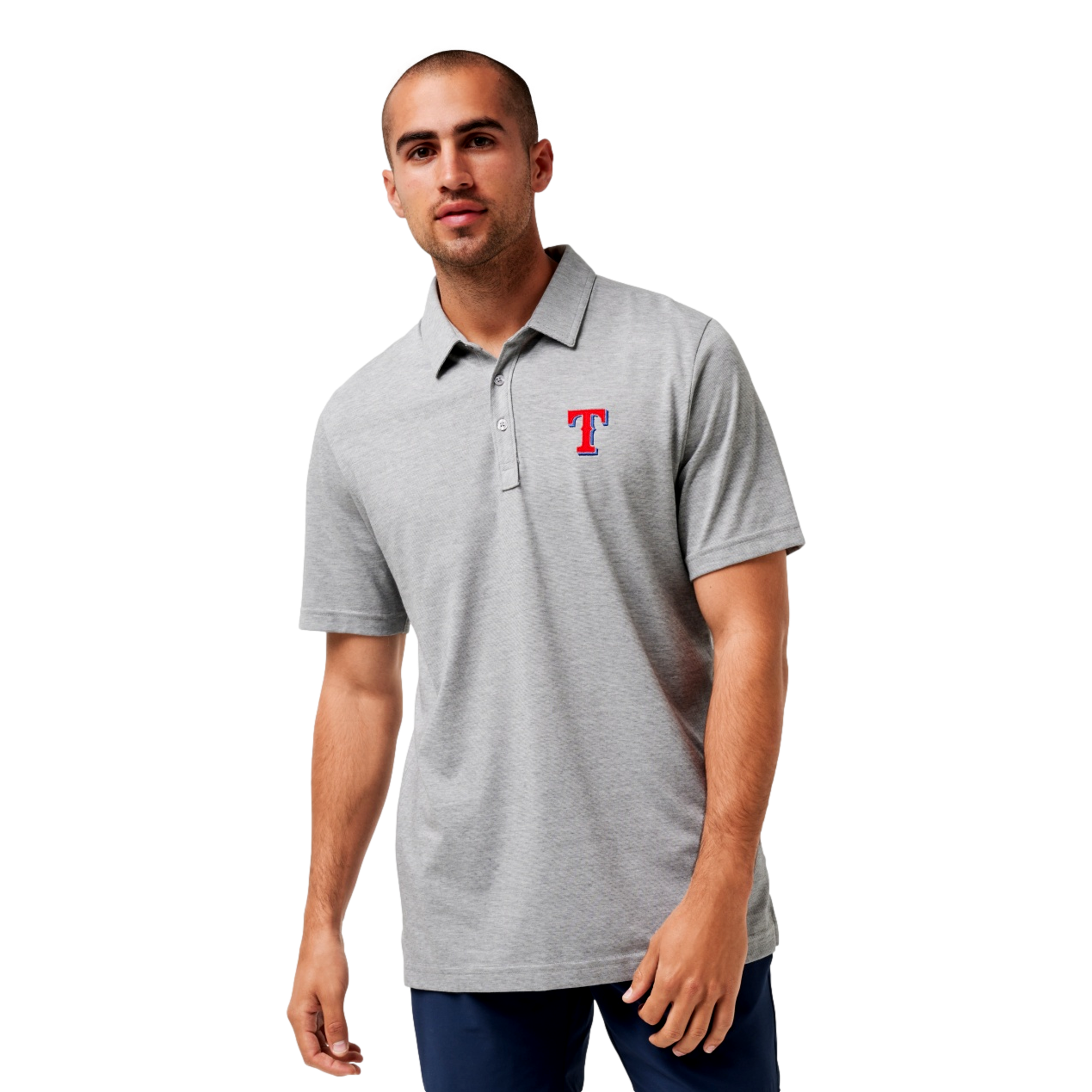 The Zinna Texas Rangers Men's Short Sleeve Golf Polo Shirt