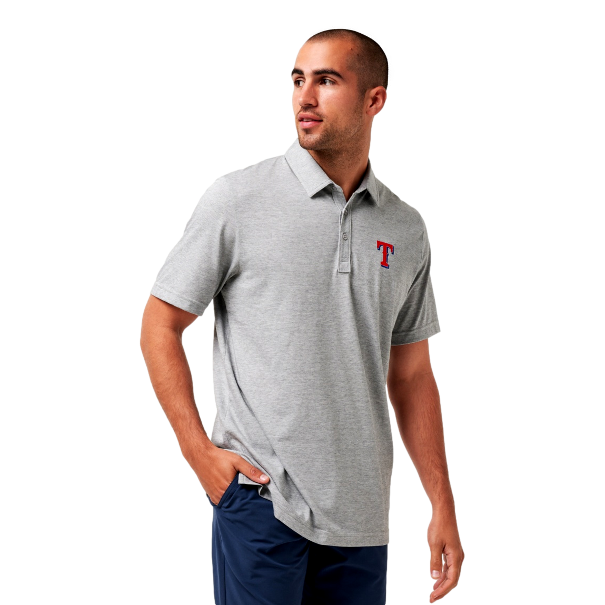 The Zinna Texas Rangers Men's Short Sleeve Golf Polo Shirt