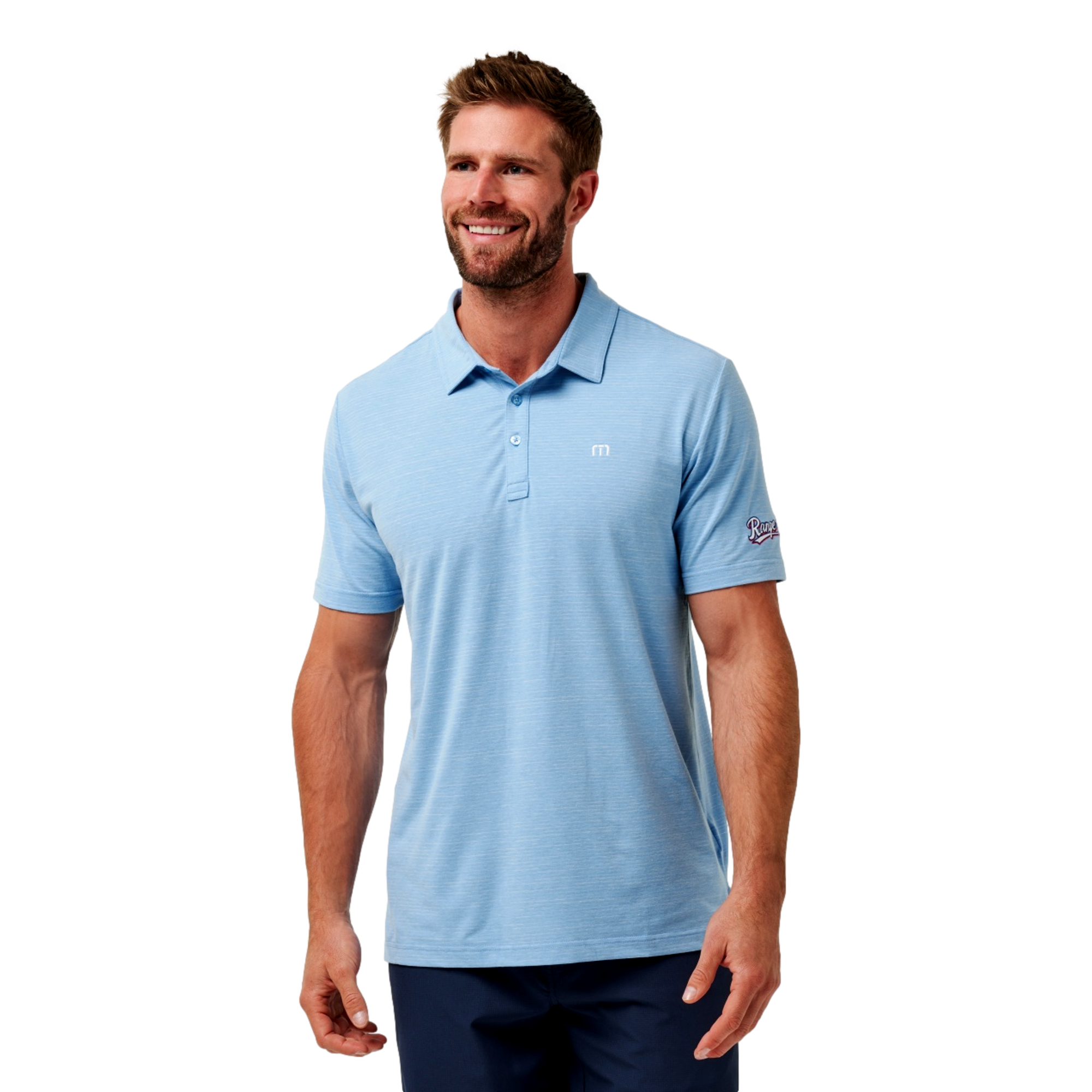 The Heater Texas Rangers Men's Short Sleeve Golf Polo Shirt