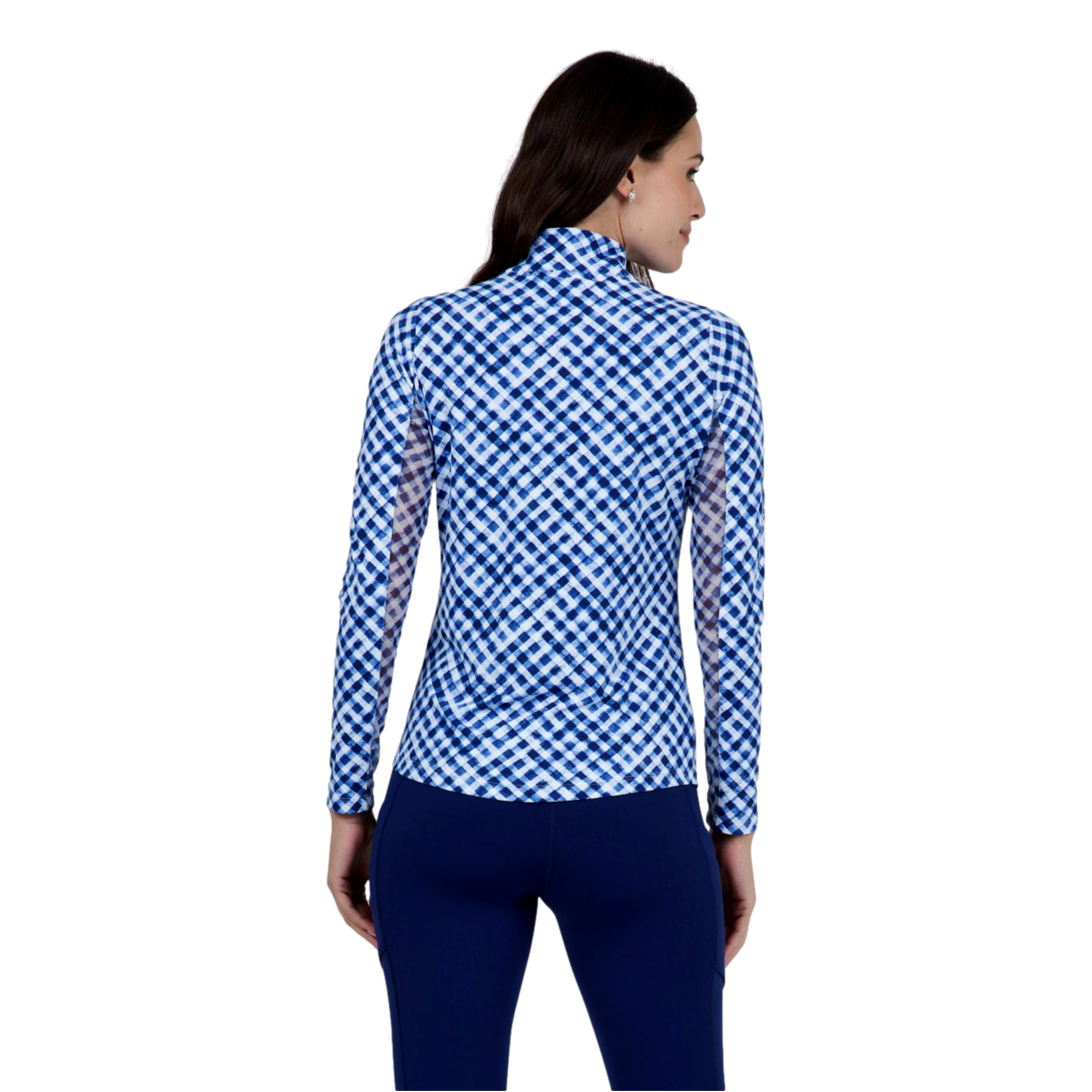Women's Essential Mini Check Quarter Zip