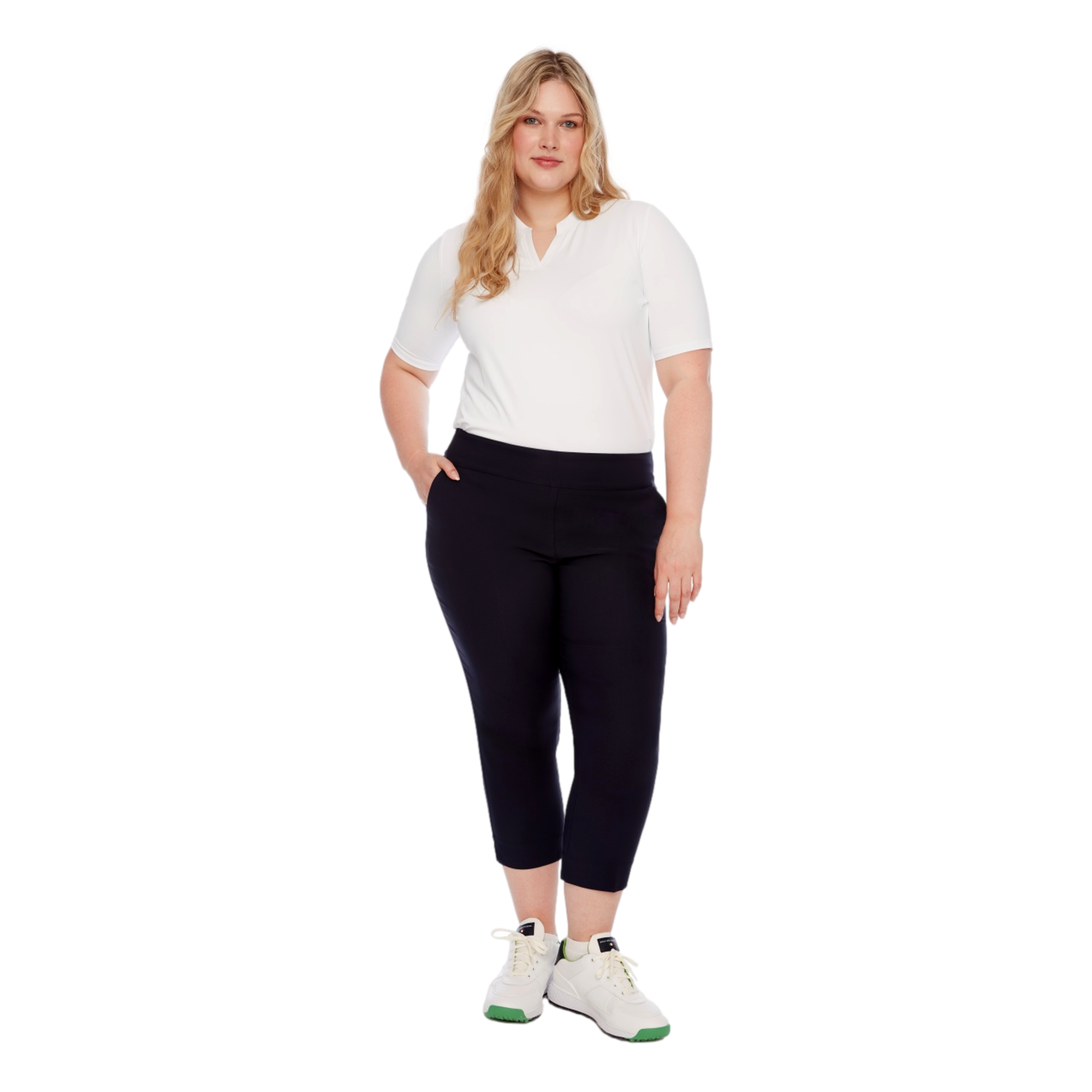 Solid Cropped 24" Women's Golf Pants