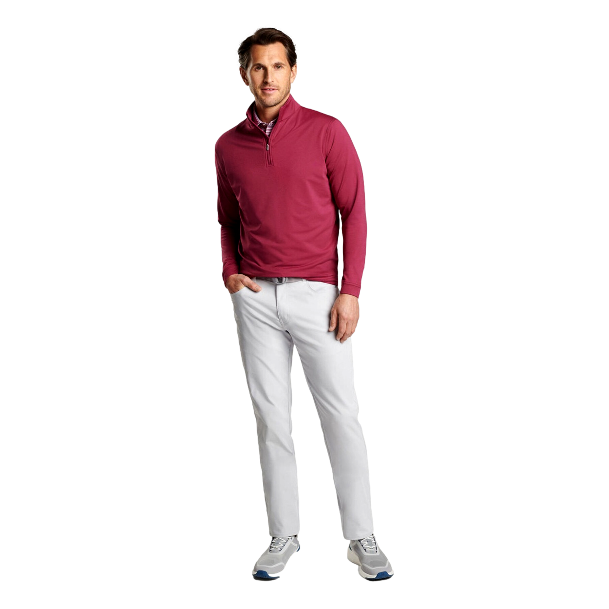 Perth M&eacute;lange Performance Men's Golf Quarter Zip