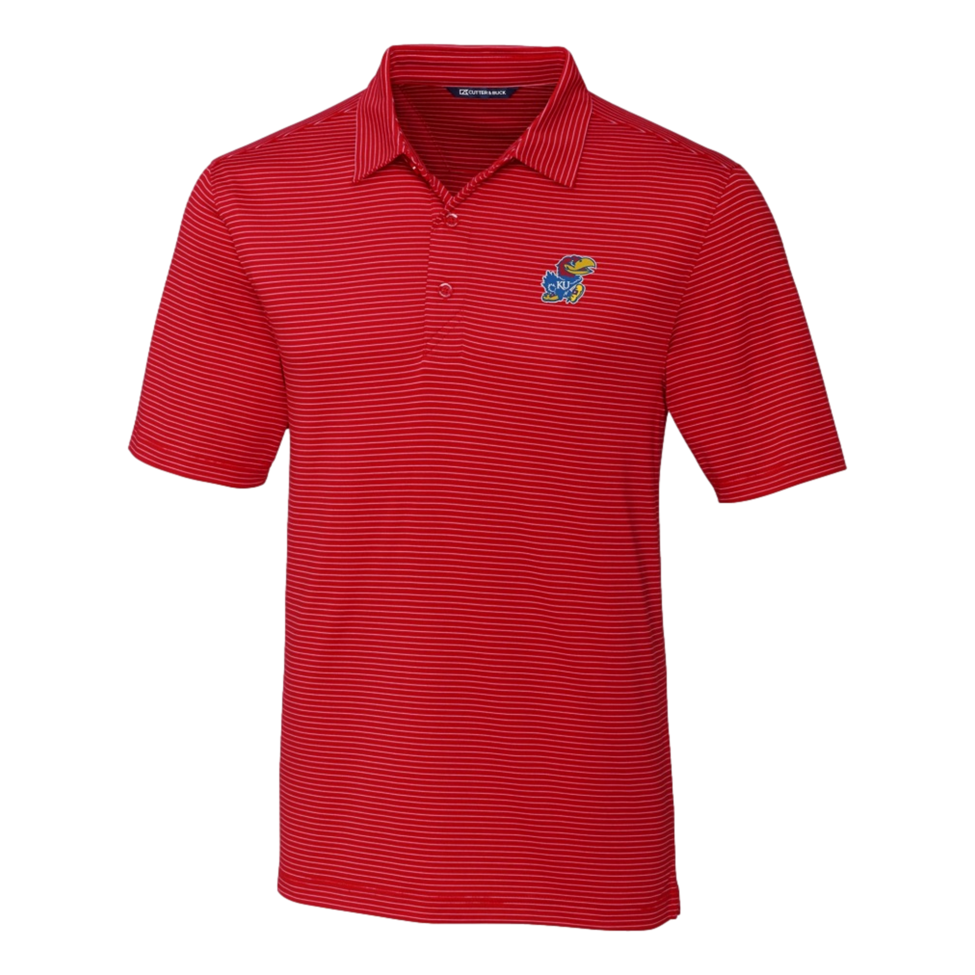 Forge Pencil Stripe Polo Kansas Jayhawks