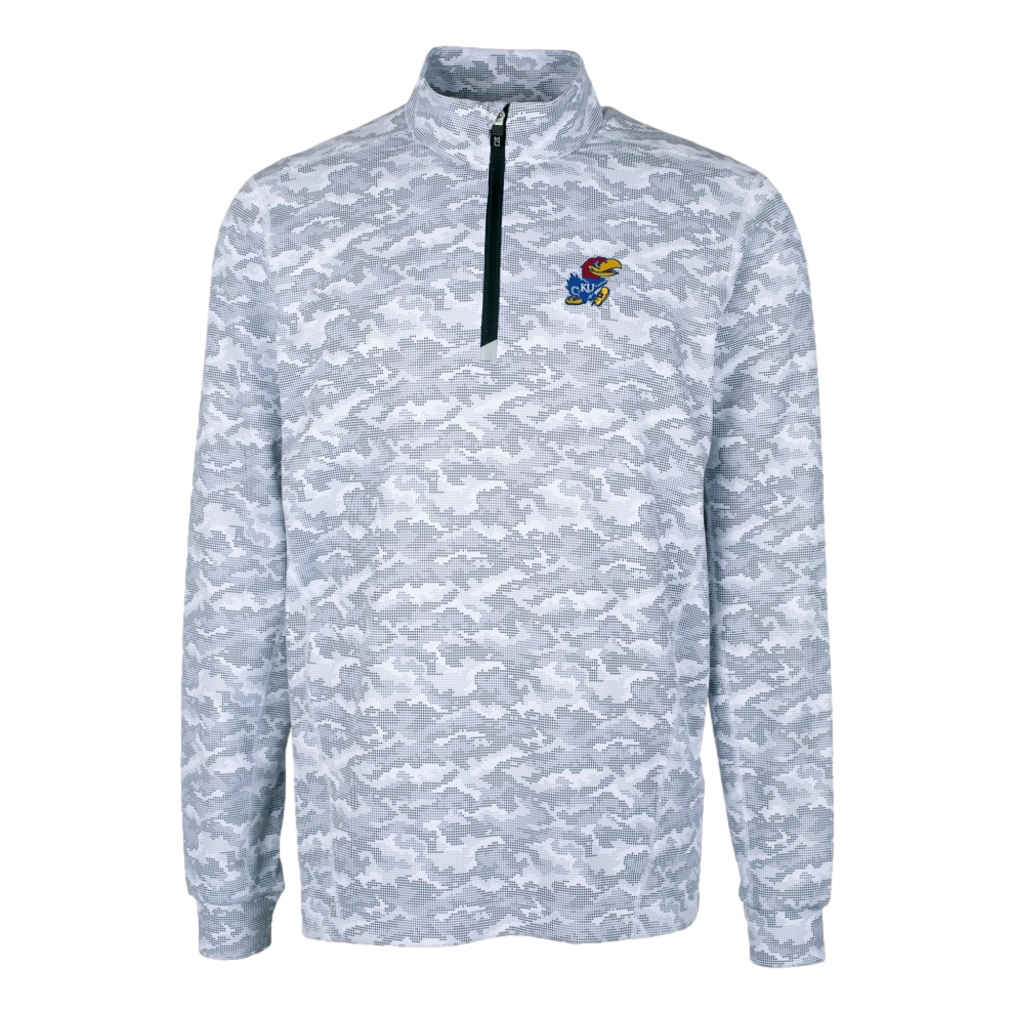 Traverse Camo Print Quarter Zip Pullover  Kansas Jayhawks