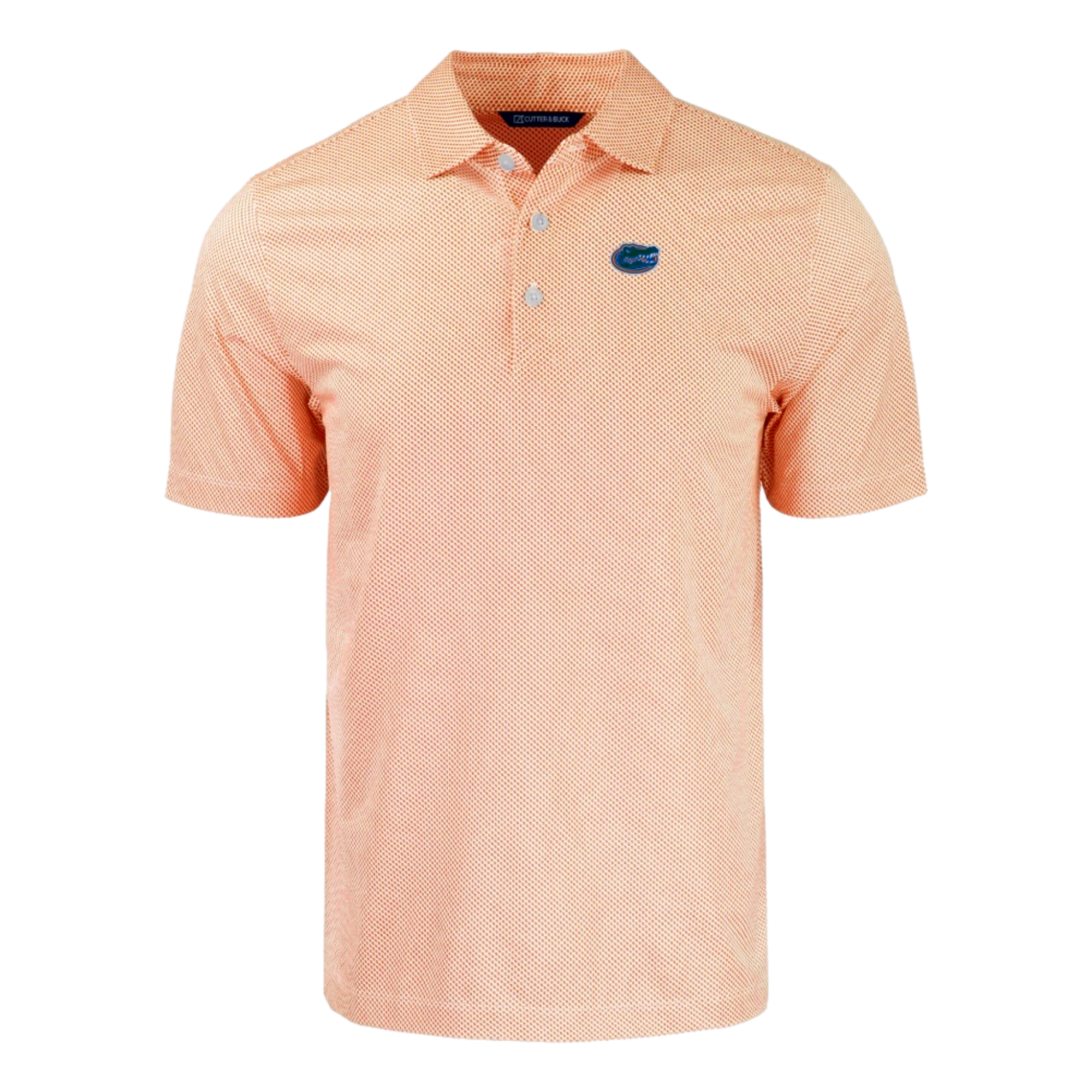 Cutter & Buck Florida Gators Pike Eco Symmetry Print Stretch Recycled Men's Short Sleeve Golf Polo Shirt