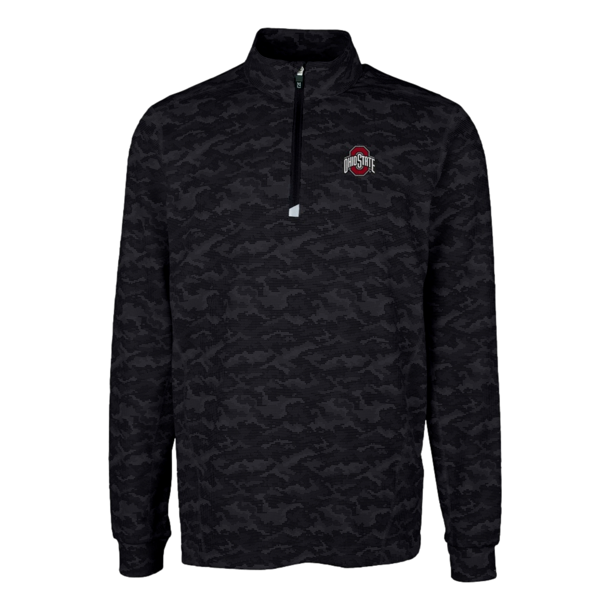 Ohio State Buckeyes Traverse Stretch Eco Camo Print Quarter Zip Mens Pullover