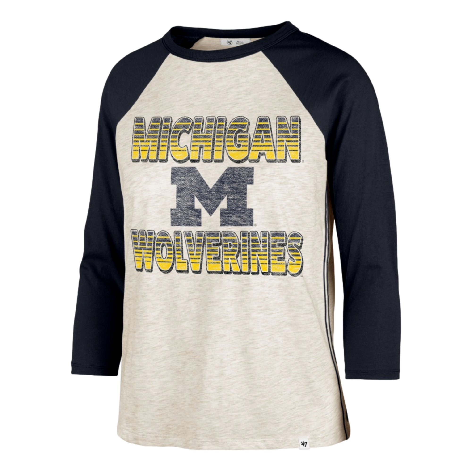 Women's Michigan Wolverines Good Vibes Raglan T-Shirt