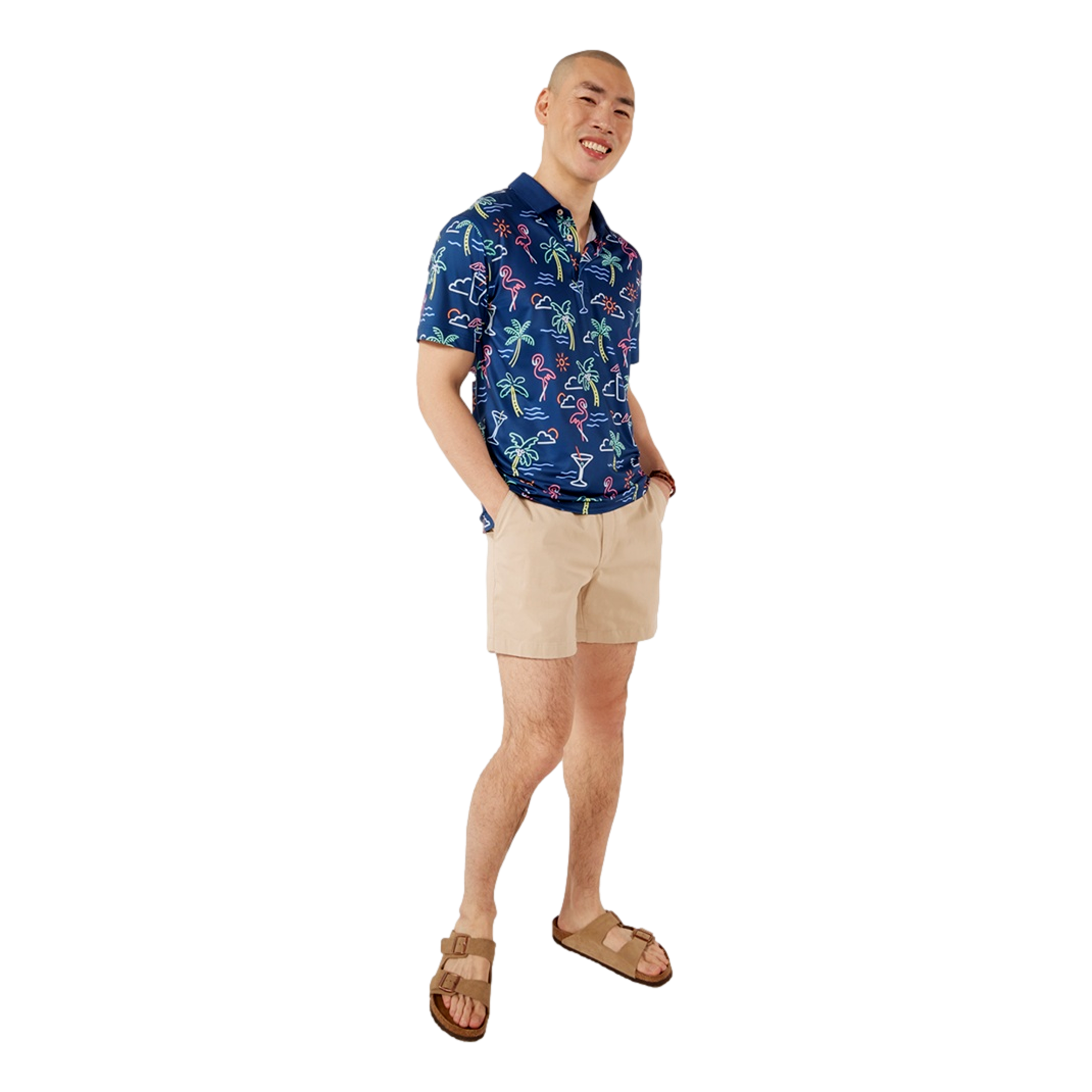 The Neon Light Men's Short Sleeve Golf Polo Shirt