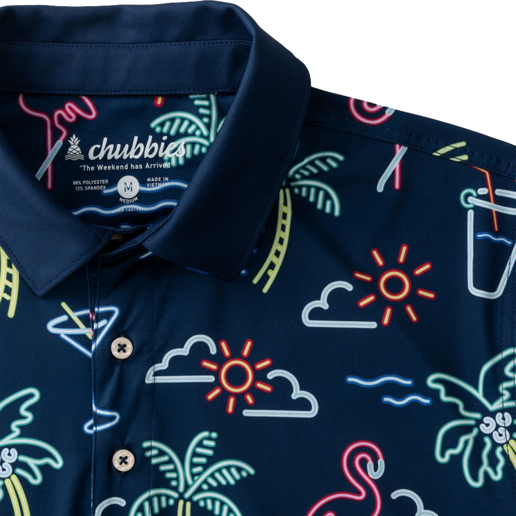 The Neon Light Men's Short Sleeve Golf Polo Shirt