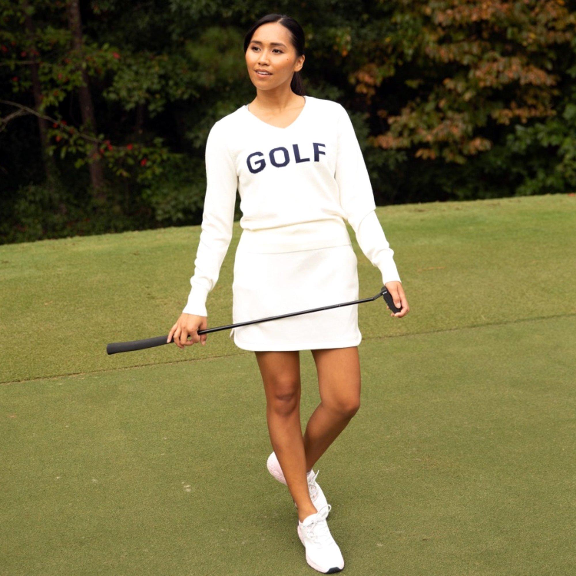 Women's GOLF V-Neck Long Sleeve Sweater