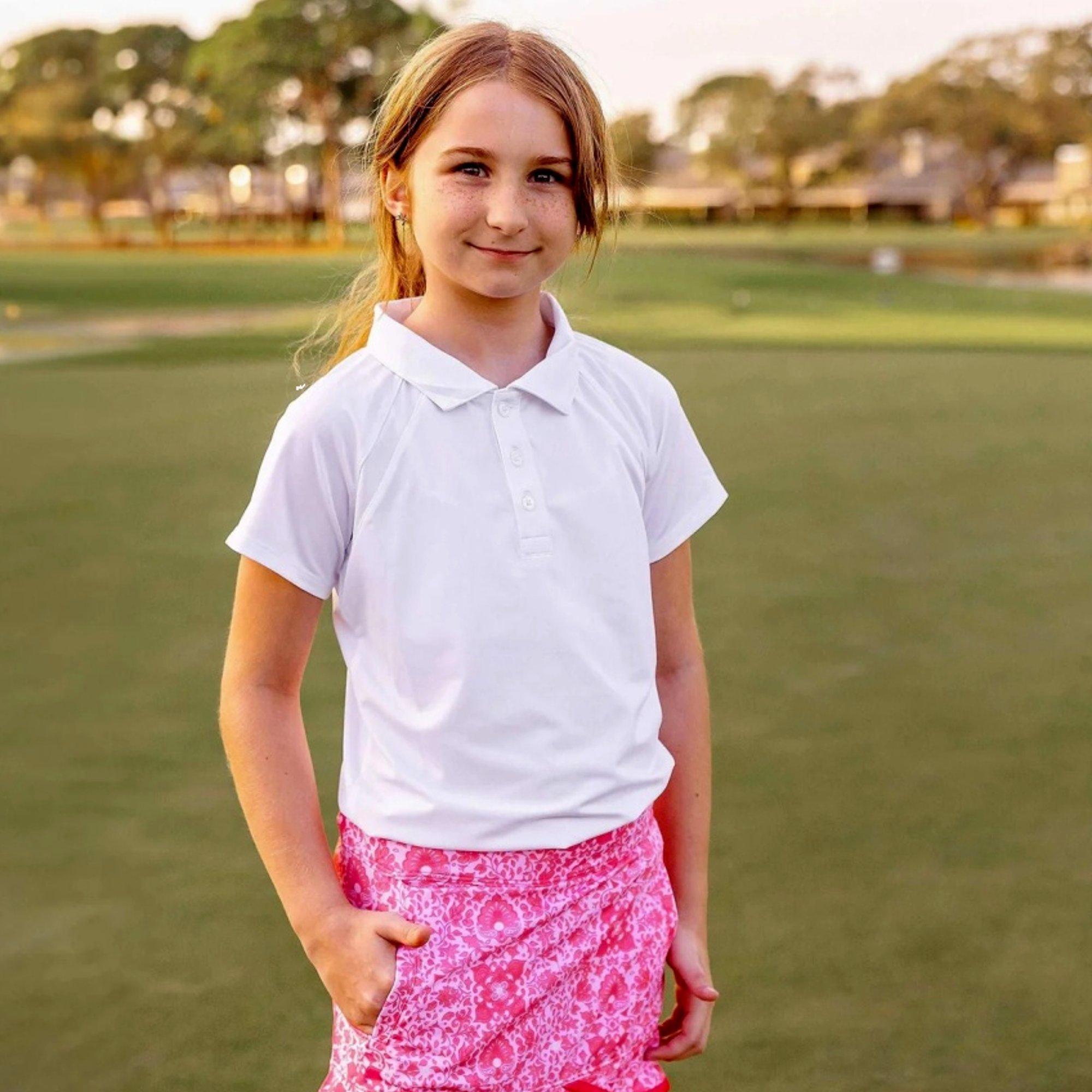 Girls Reagan Cap Short Sleeve Polo