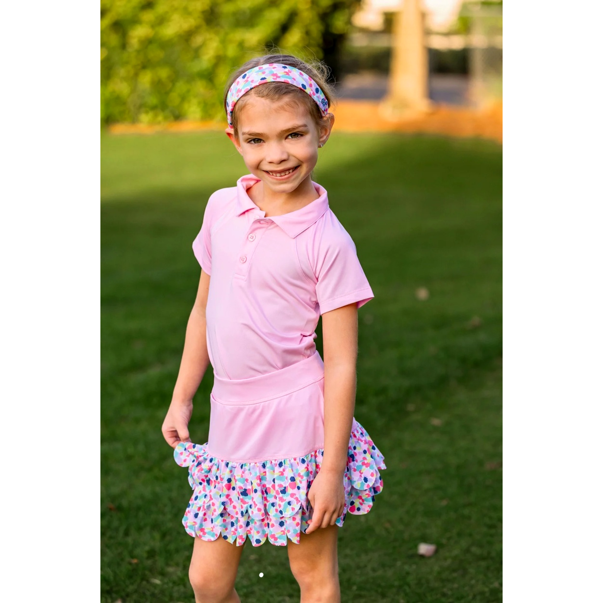 Girls Sophia Layered Hem Skort