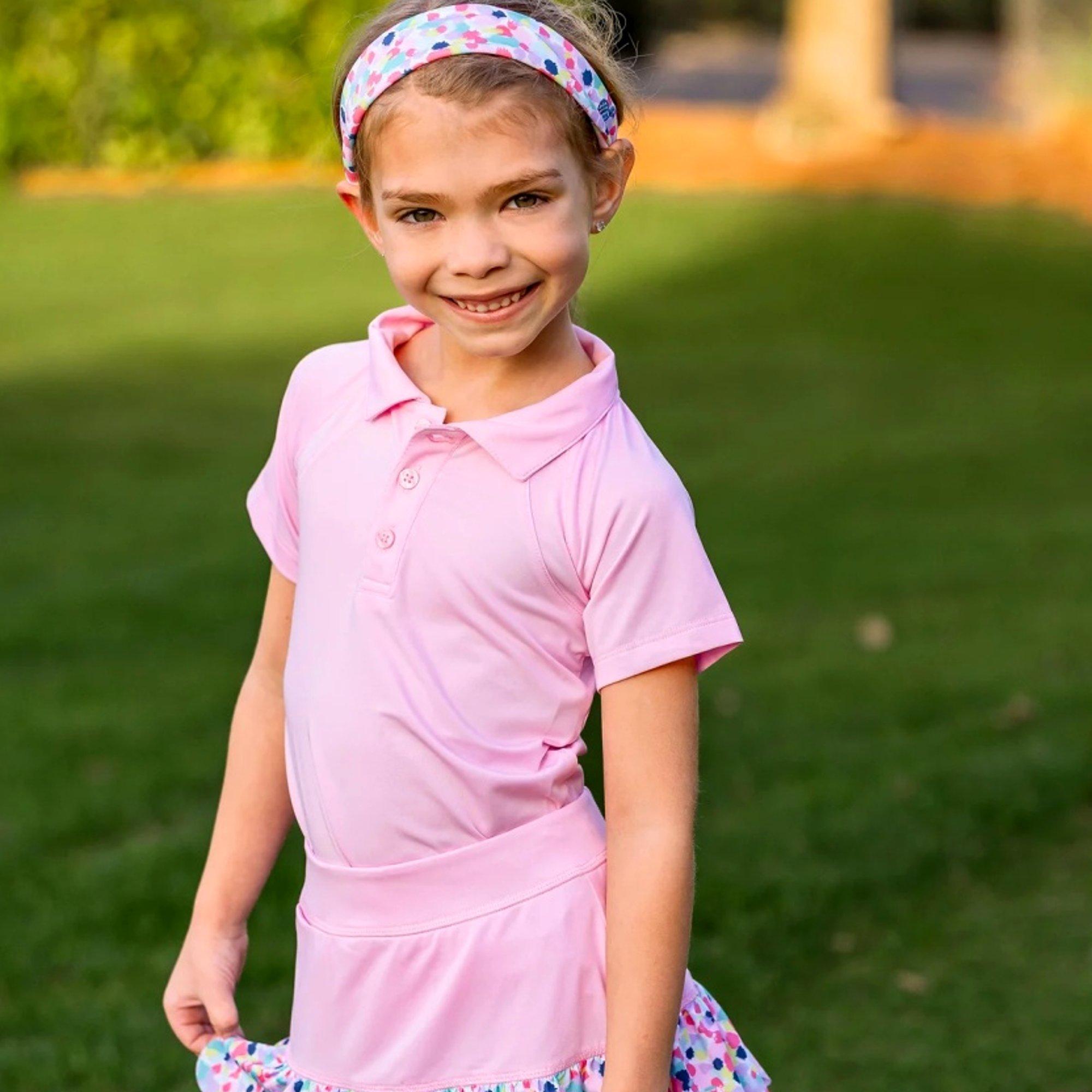 Girls Reagan Cap Short Sleeve Polo