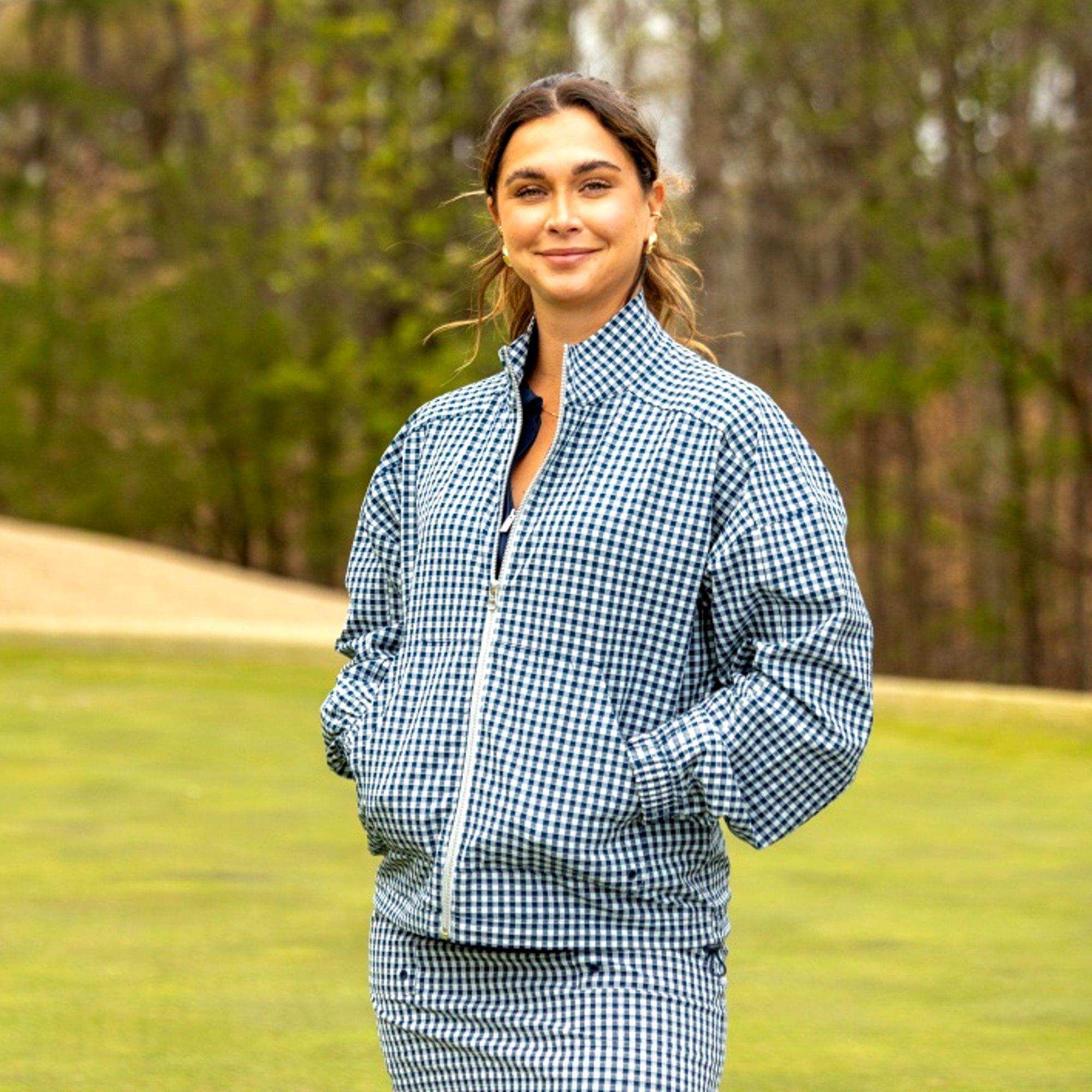 Ultimate365 Gingham Full Zip Women's Golf Jacket