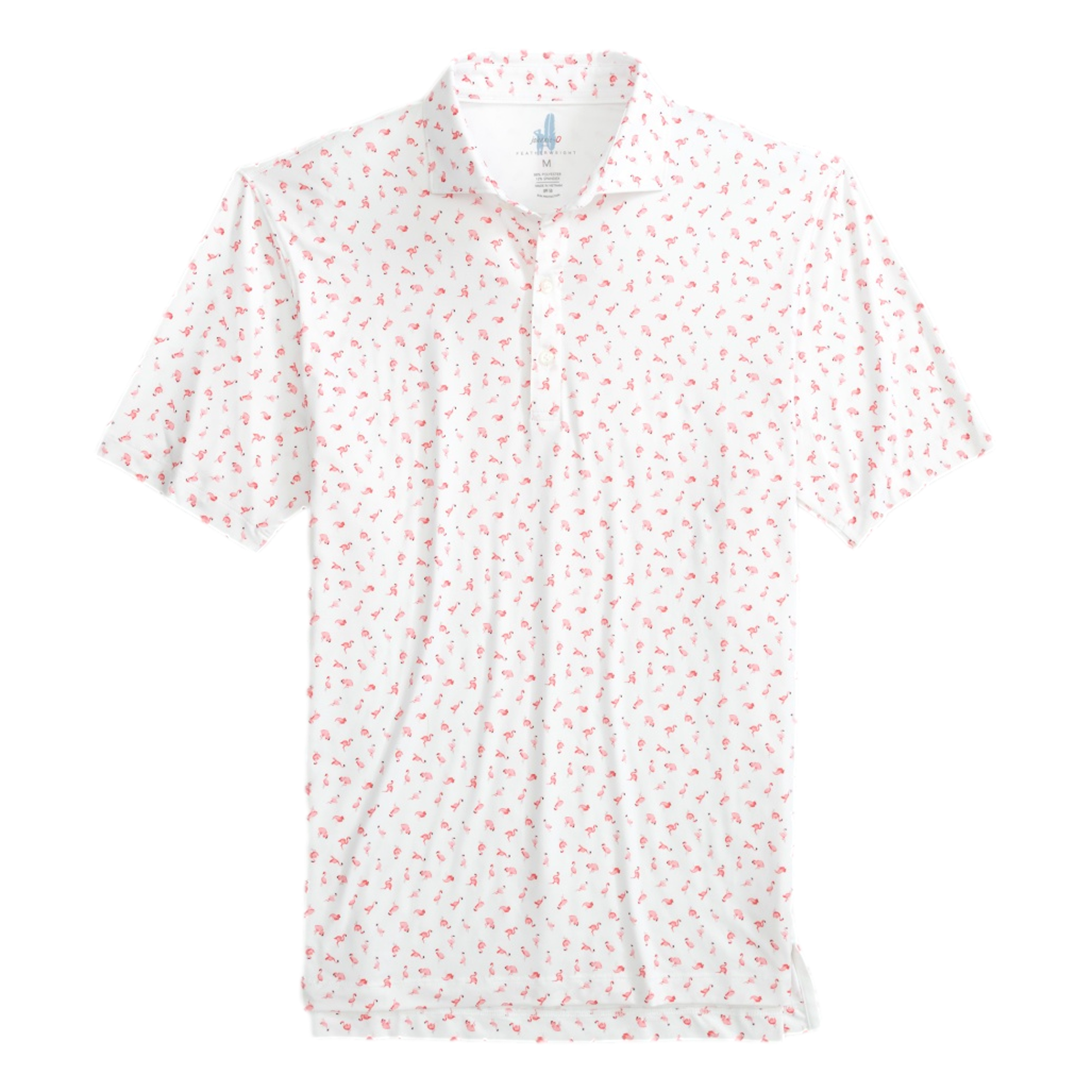 Flamingo Flock Men's Short Sleeve Golf Polo Shirt