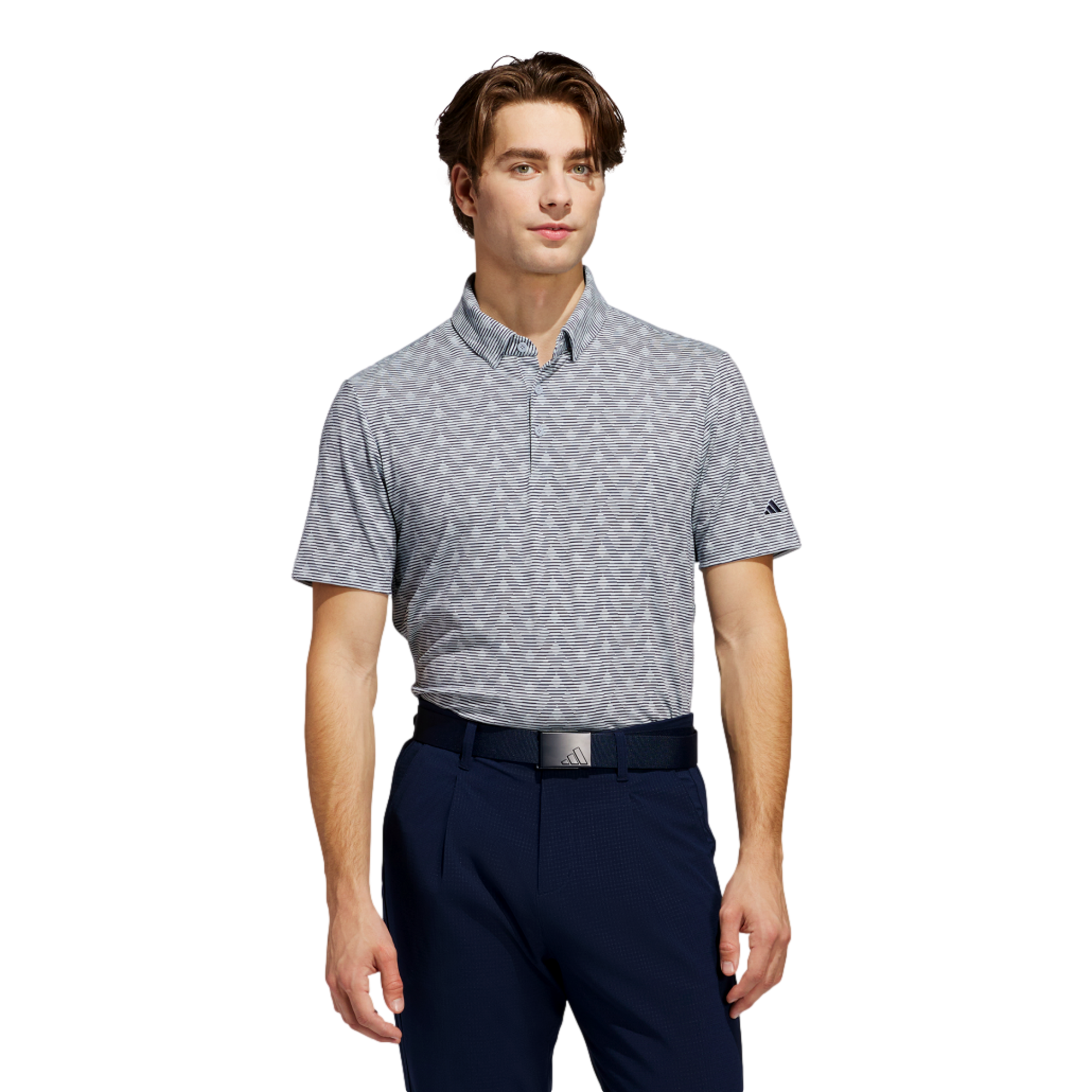 Go-To Printed Stripe Men's Short Sleeve Golf Polo Shirt