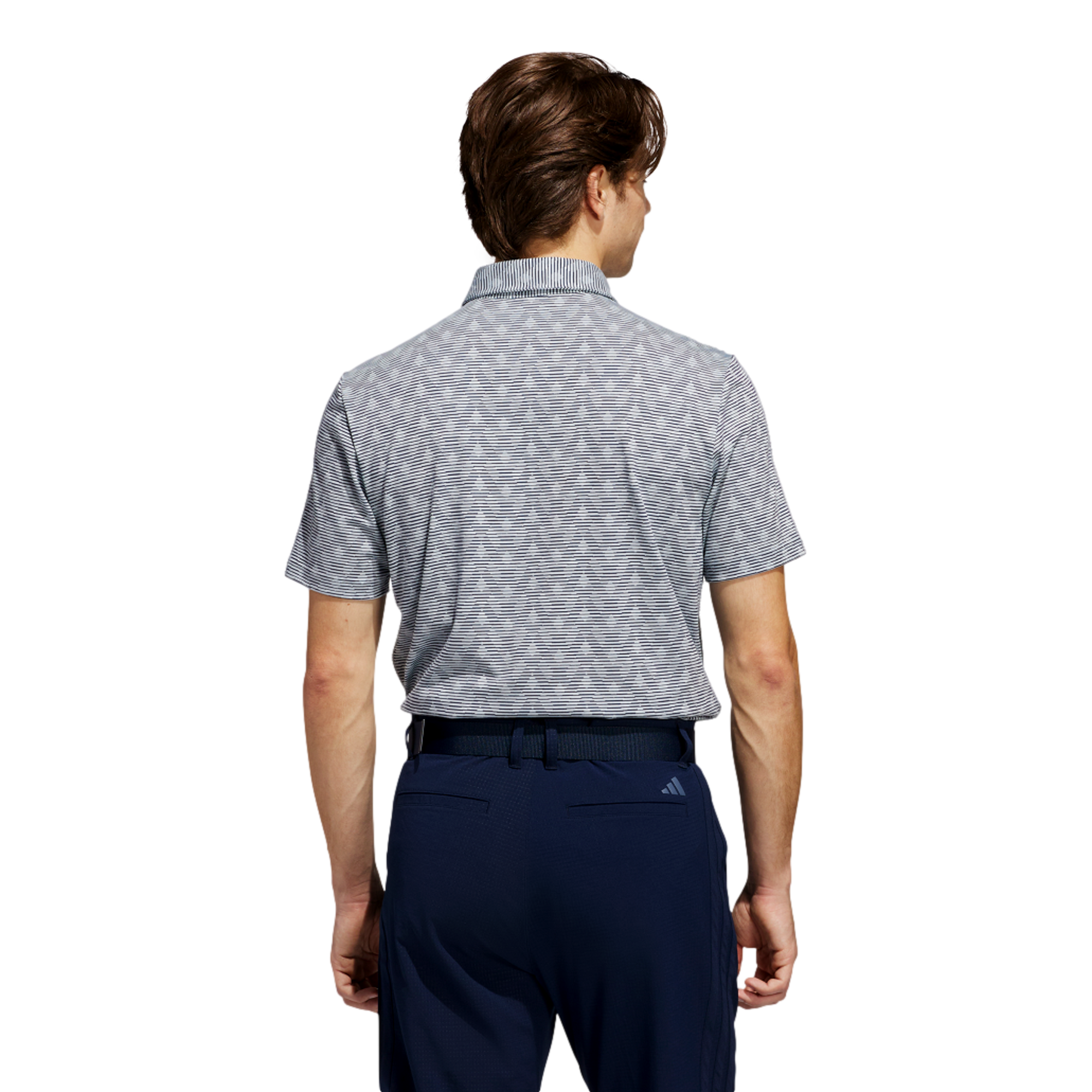 Go-To Printed Stripe Men's Short Sleeve Golf Polo Shirt