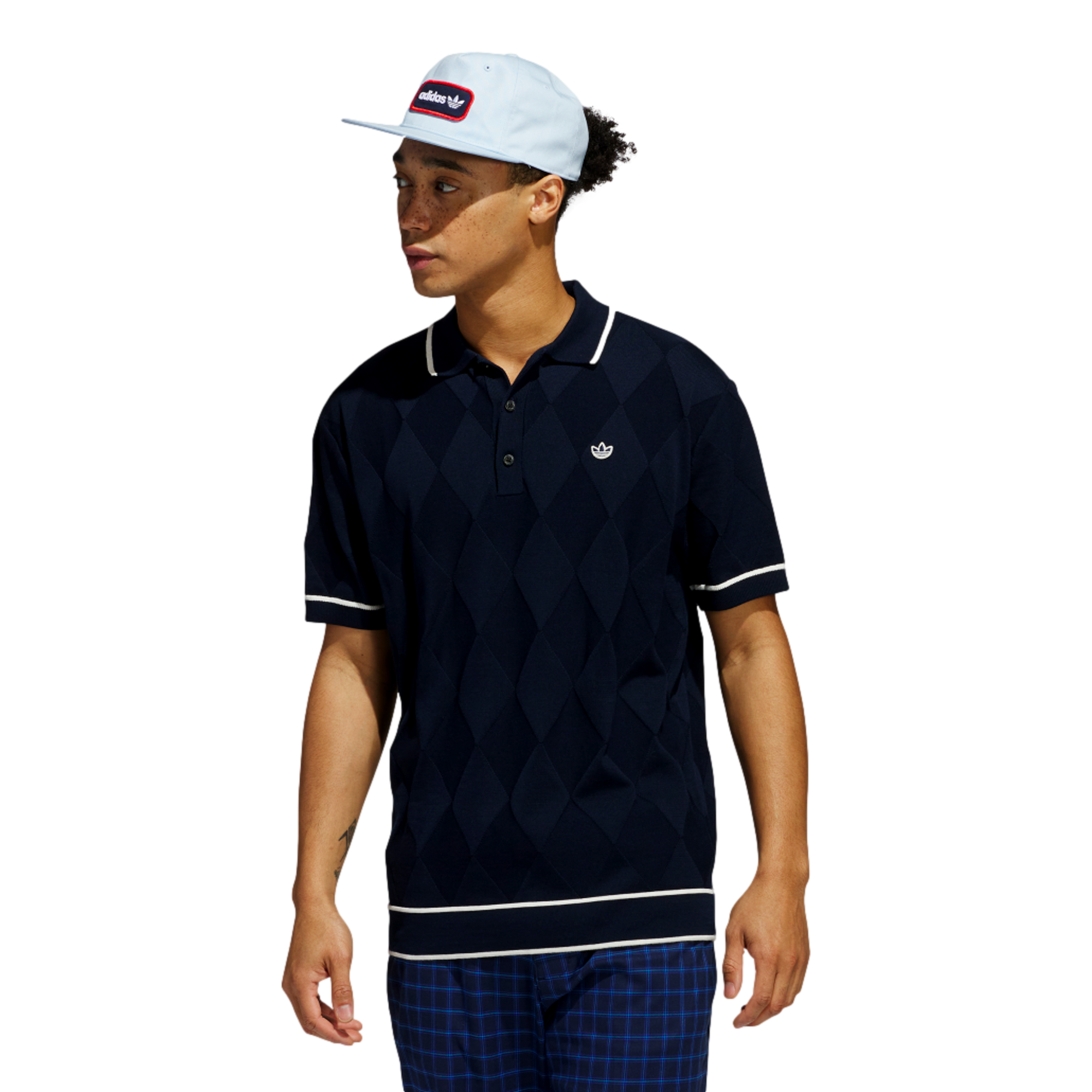 トップス Adidas Knit Polo Shirt Originals Argyle Knit Polo | PGA TOUR Superstore