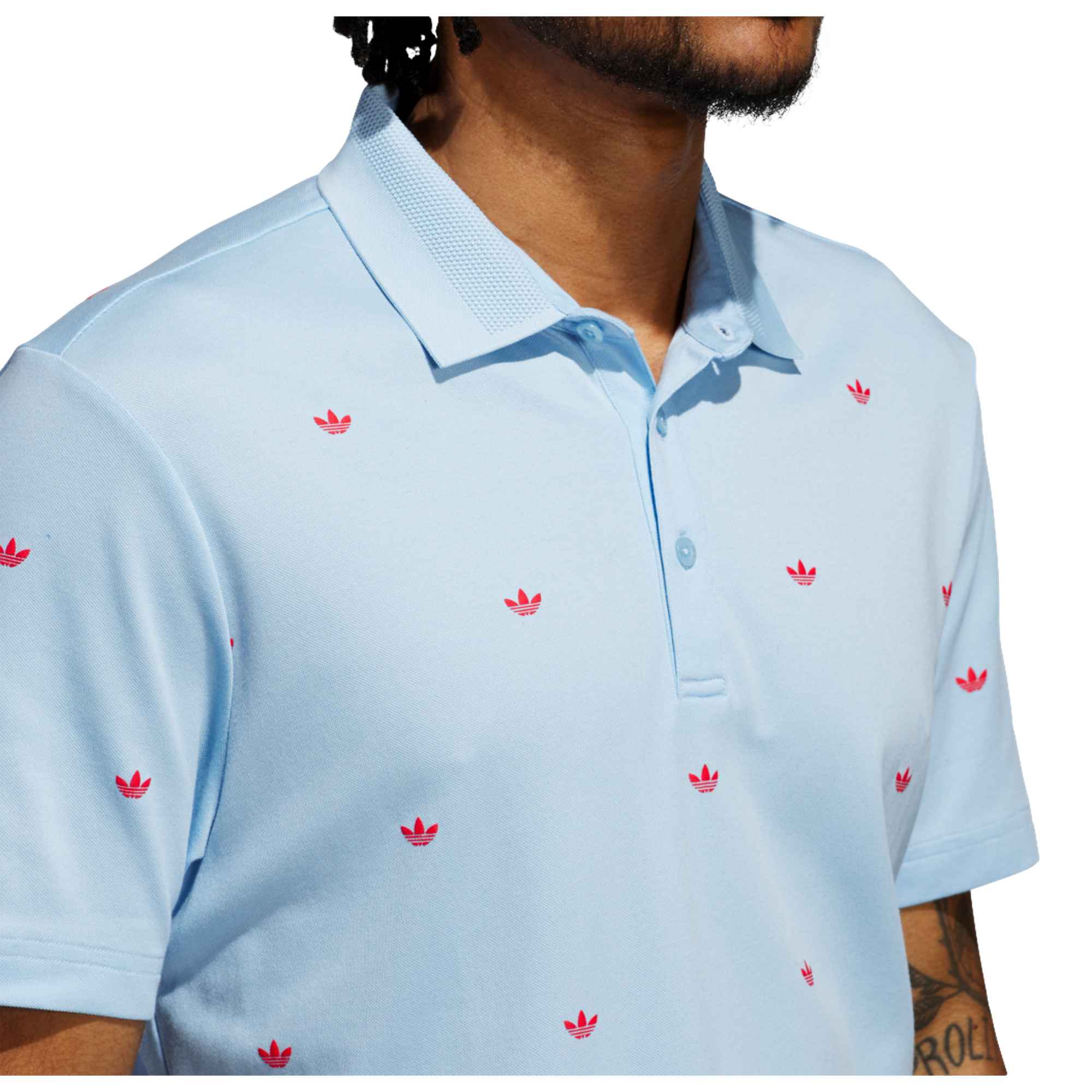 Originals Printed Trefoil Men's Short Sleeve Golf Polo Shirt