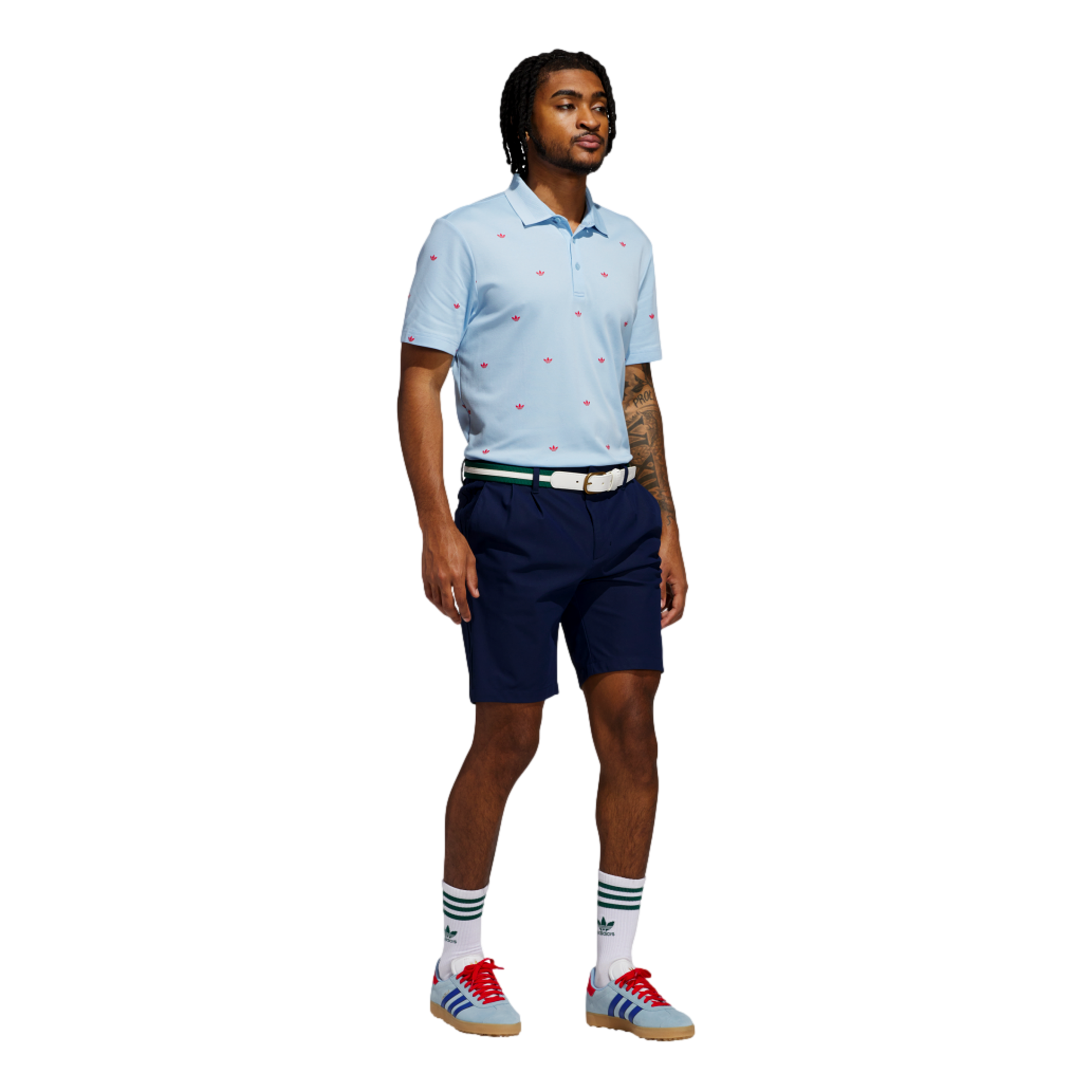 Originals Printed Trefoil Men's Short Sleeve Golf Polo Shirt